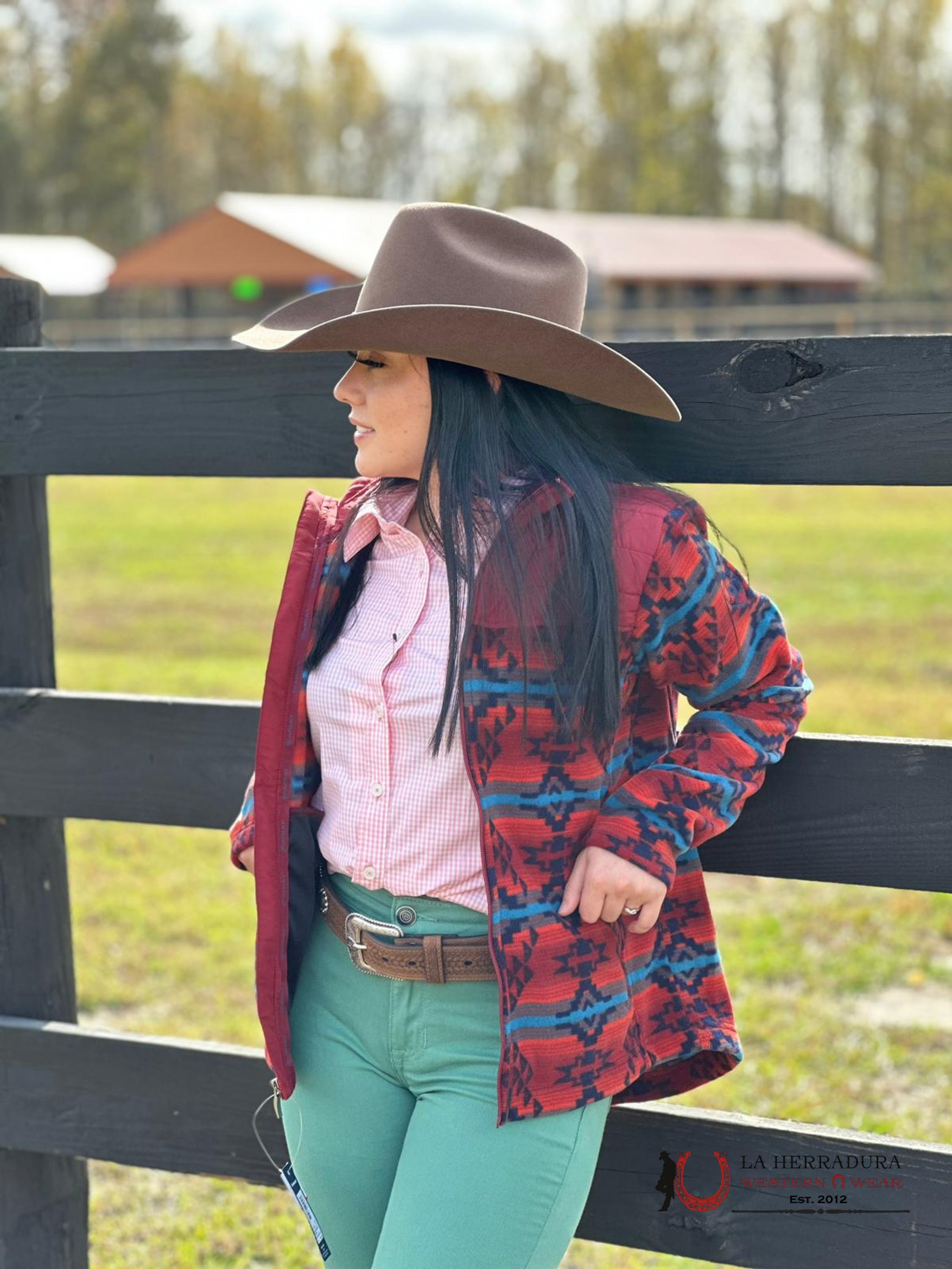 Ariat Real Prescott Fleece Sundried Tomato Sondran Ropa Mujeres