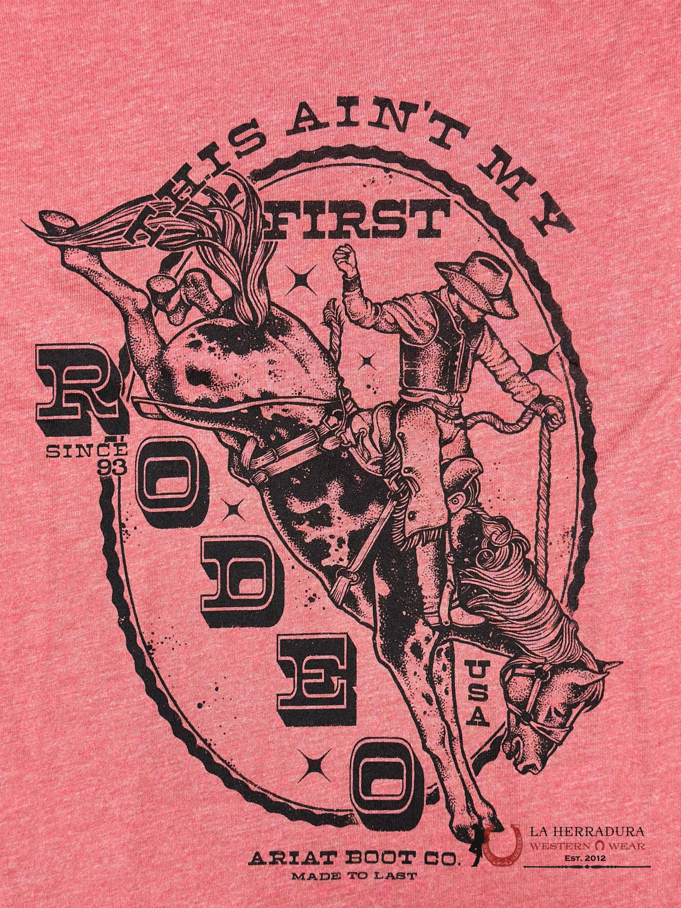 Ariat Women Rodeo First Red Clay Heather Short Sleeve T-Shirt Ropa Mujeres