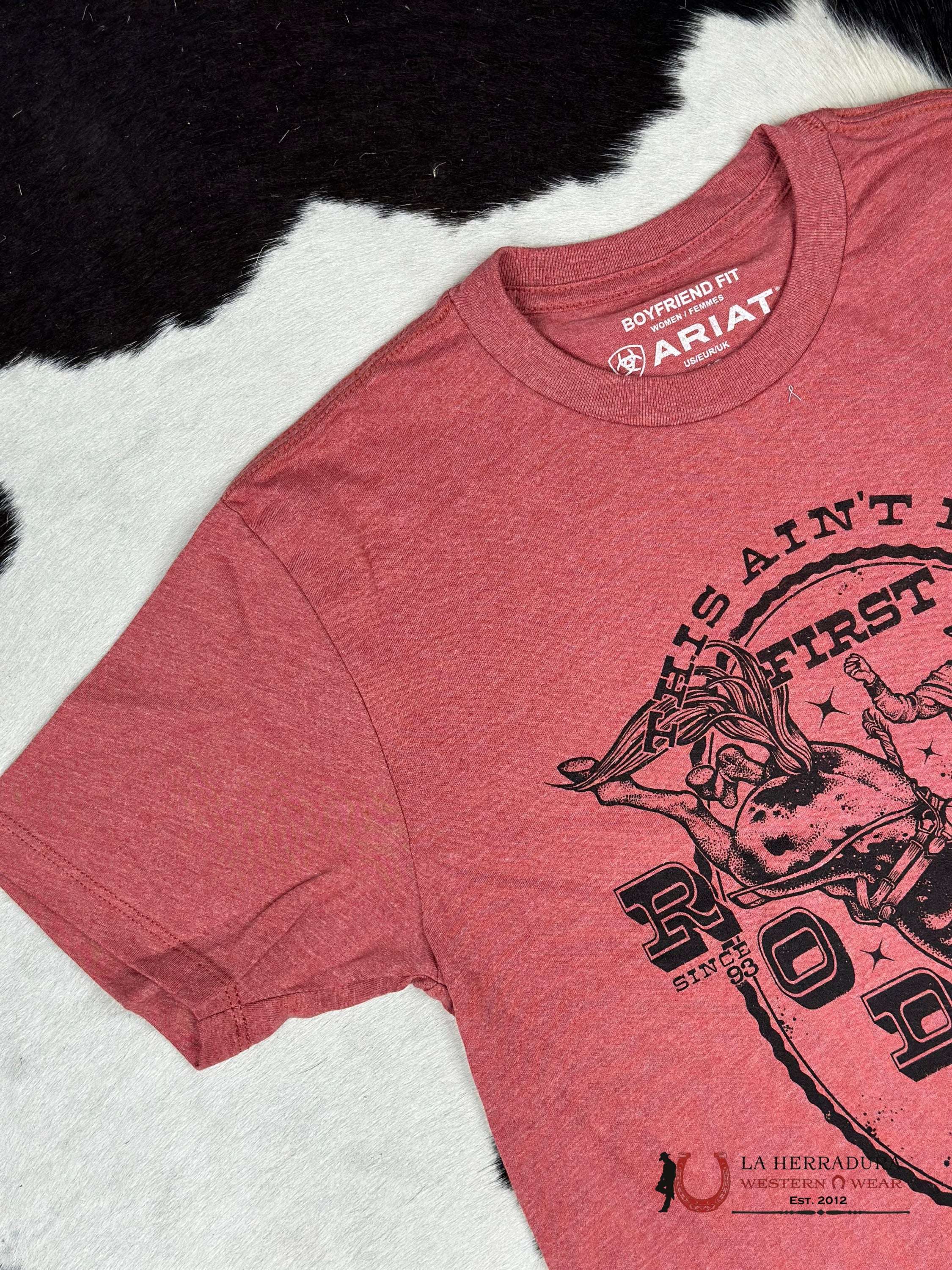 Ariat Women Rodeo First Red Clay Heather Short Sleeve T-Shirt Ropa Mujeres