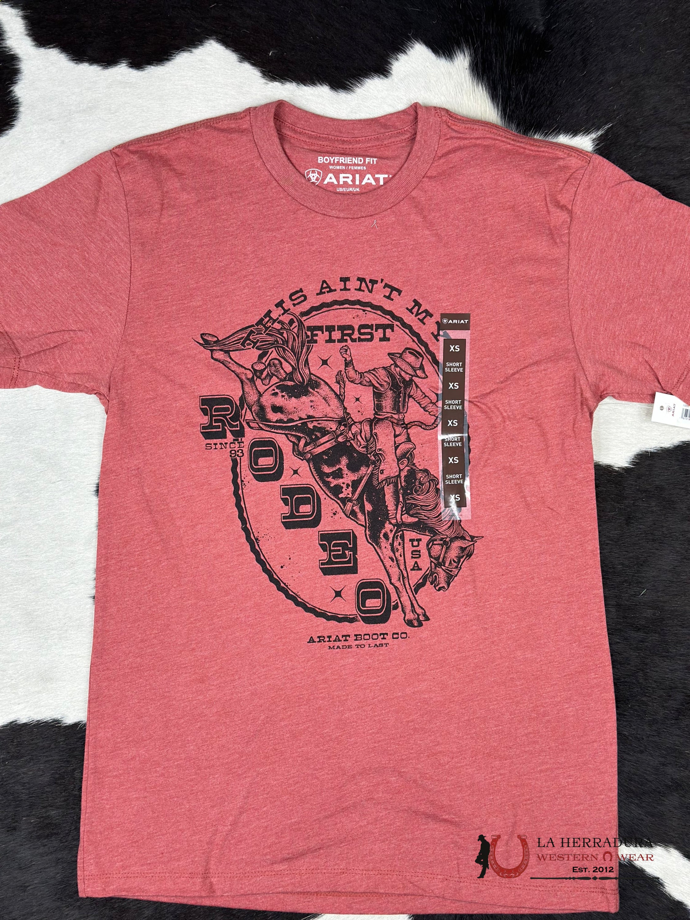 Ariat Women Rodeo First Red Clay Heather Short Sleeve T-Shirt Ropa Mujeres