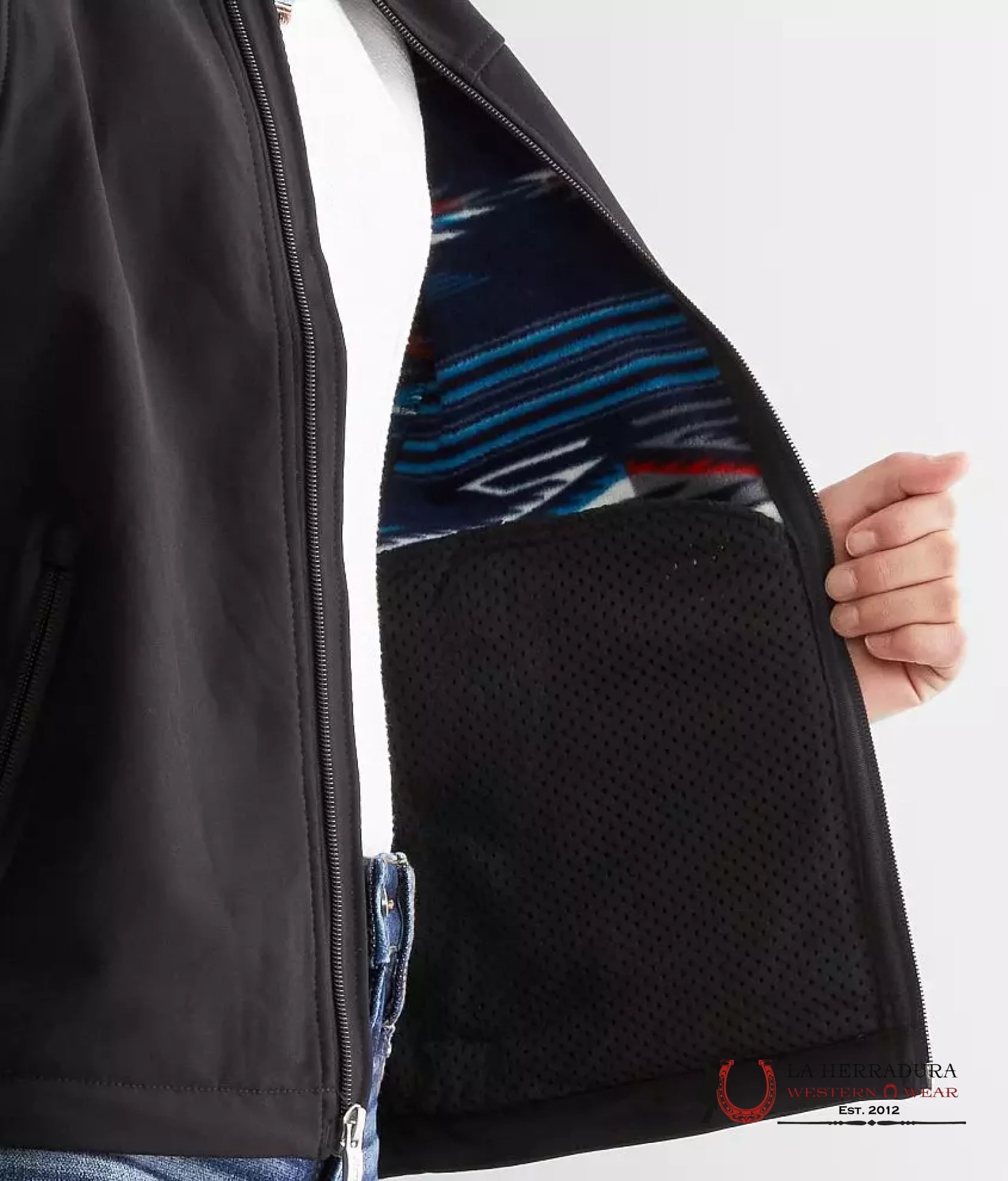 ARIAT WOMEN SOFT SHELL CHIMAYO BLACK NAVY PRINT 10042185 ROPA MUJERES