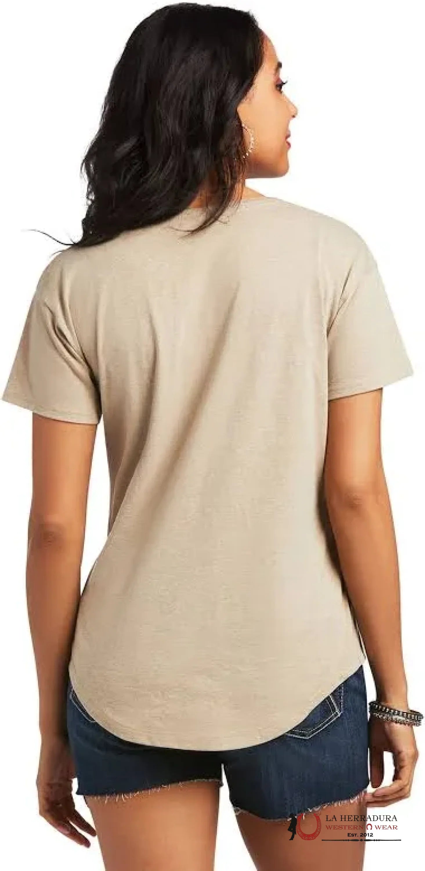 ARIAT WOMEN T-SHIRT DESERT WILD OATMEAL HEATHER 10039971 ROPA MUJERES