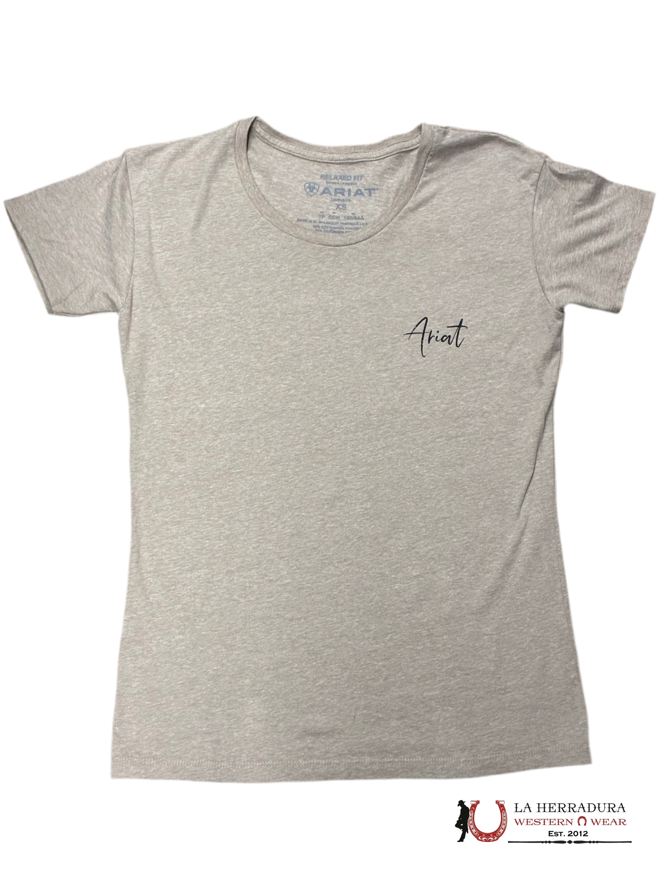 ARIAT WOMEN T- SHIRT LIGHT BROWN RIDING IN THE SUNSET ROPA MUJERES