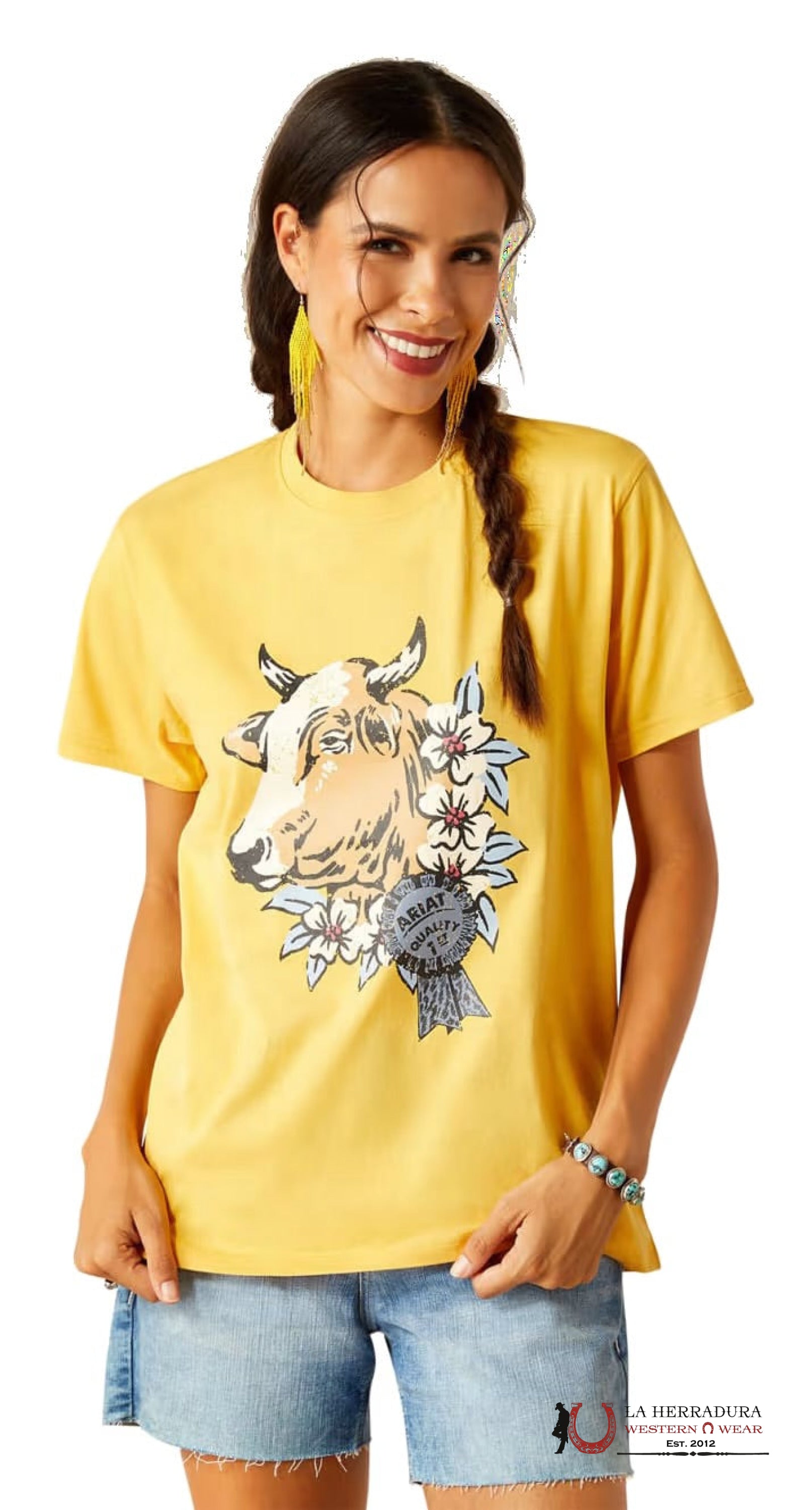 Ariat Women 1St Prize Short Sleeve Ochre Ropa Mujeres