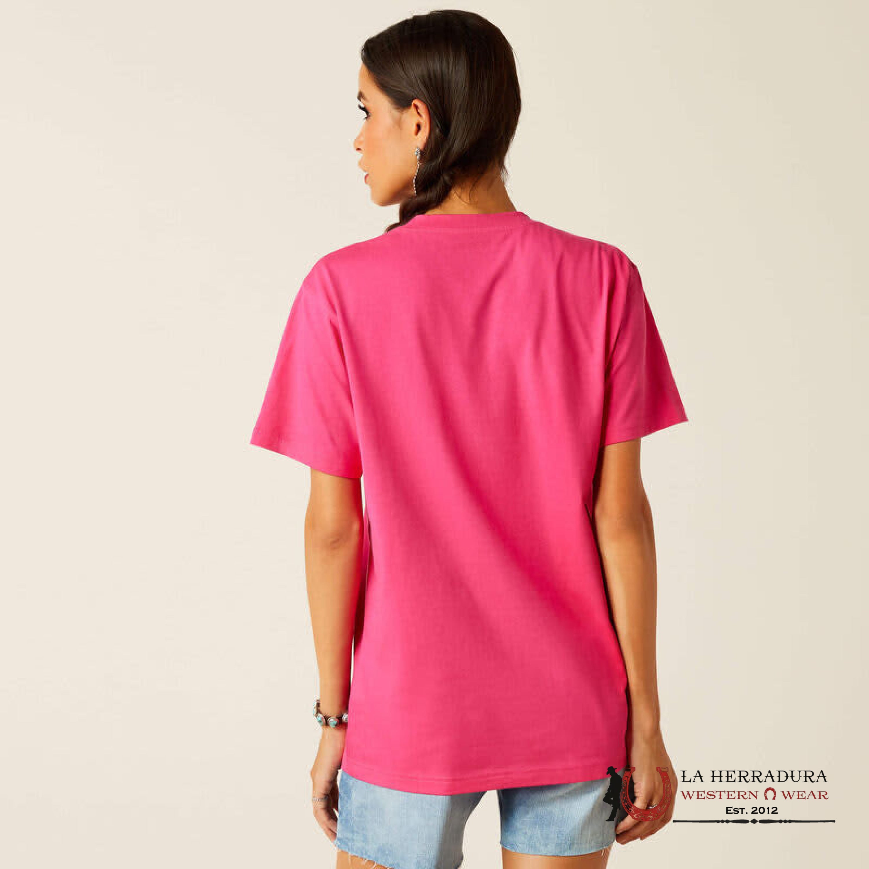 ARIAT WOMEN T- SHIRT SIERRA PINK 10051417 ROPA MUJERES