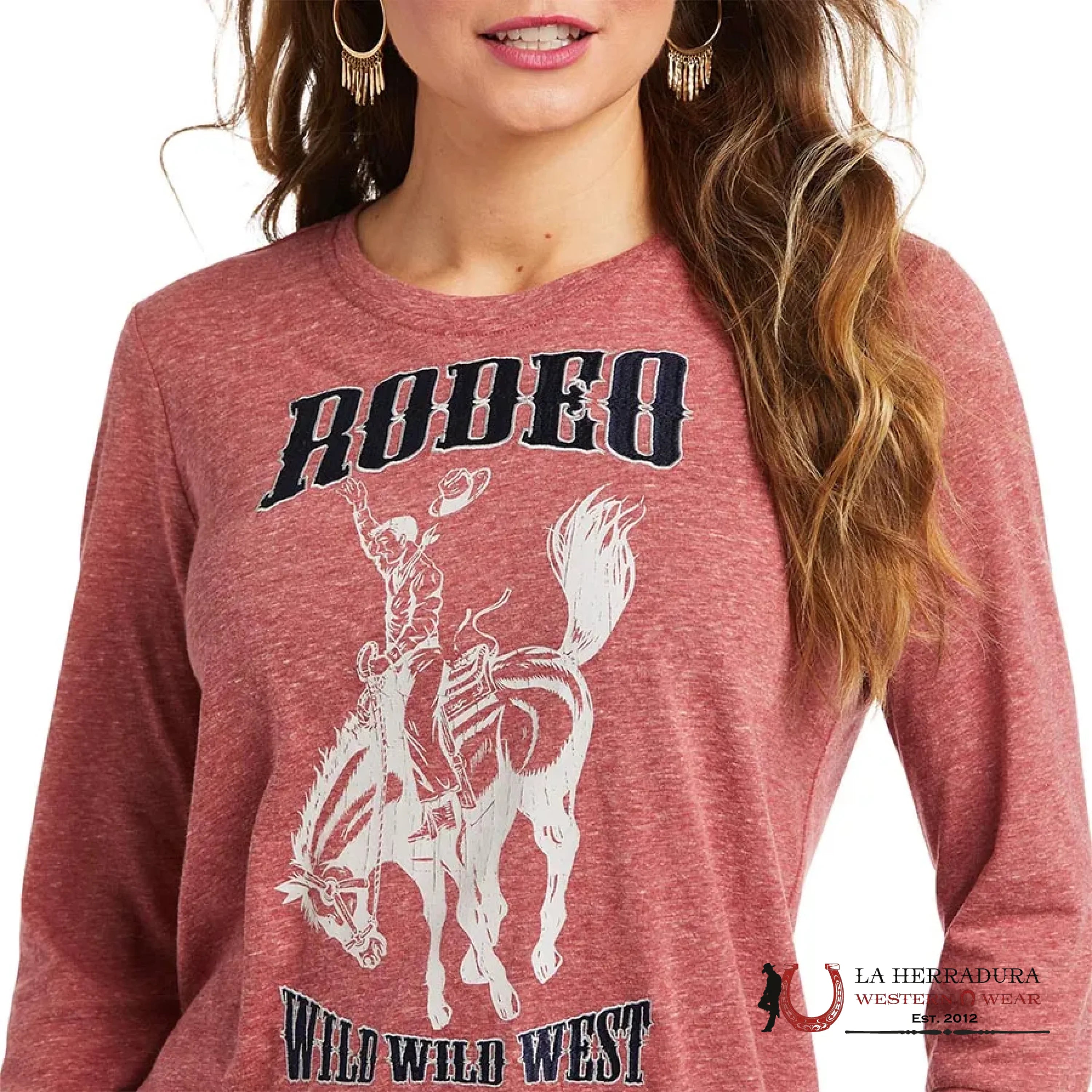 ARIAT WOMEN T-SHIRT WILD RODEO RHUBARB 10037906 ROPA MUJERES