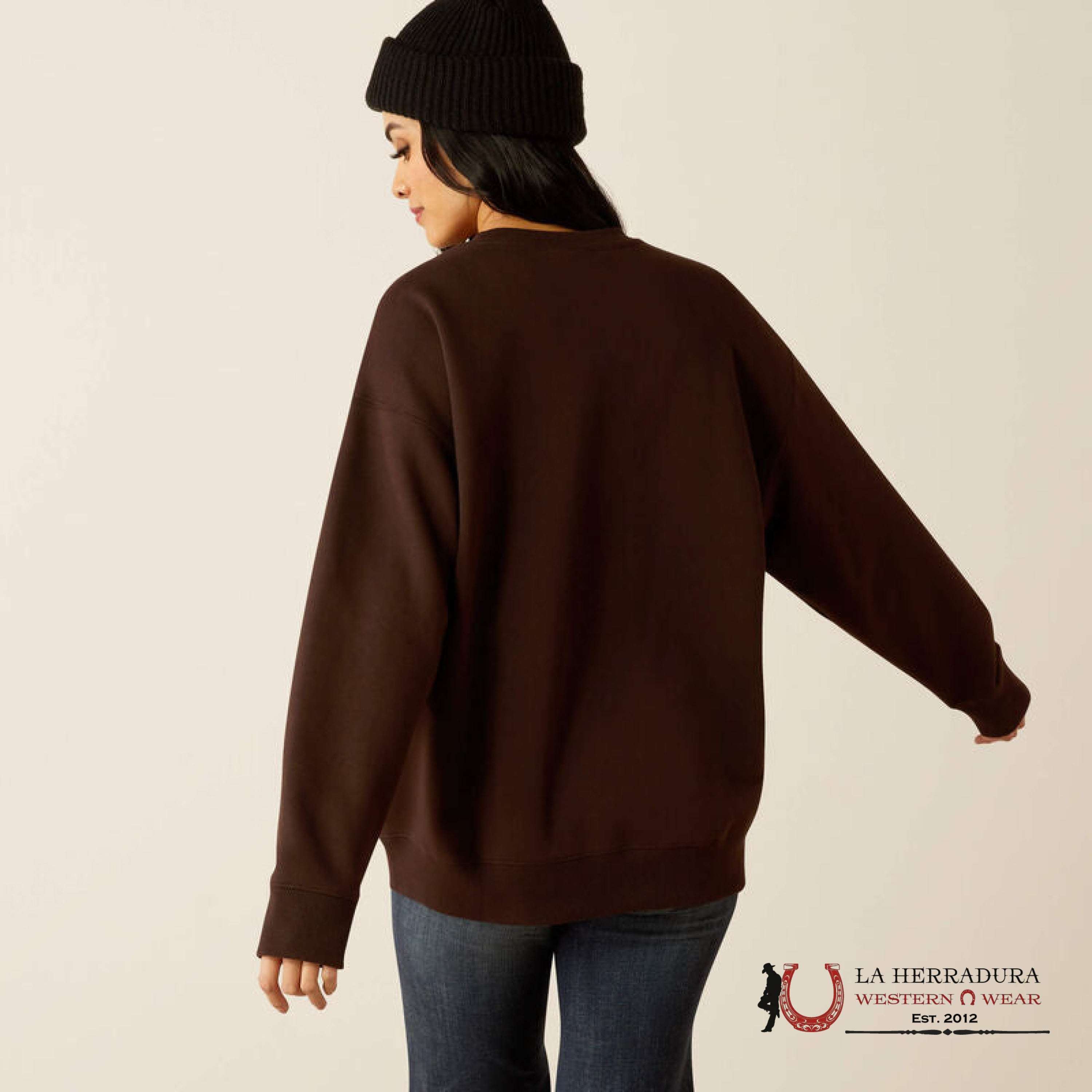 Ariat Taurus Oversized Crew Sweatshirt Mole - 3960 Ropa Mujeres