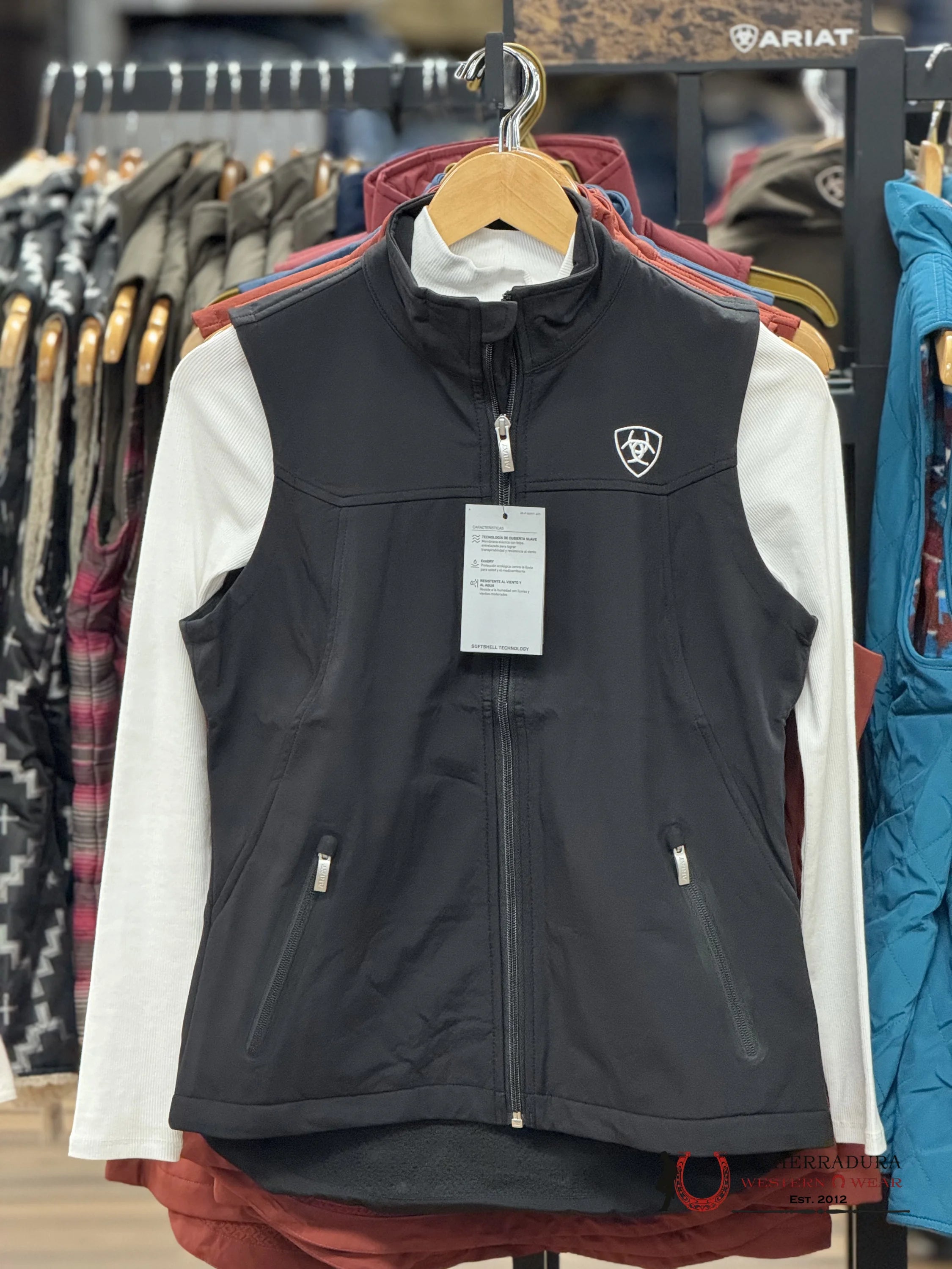 Ariat Vest Team Softshell Black Womens Ropa Mujeres