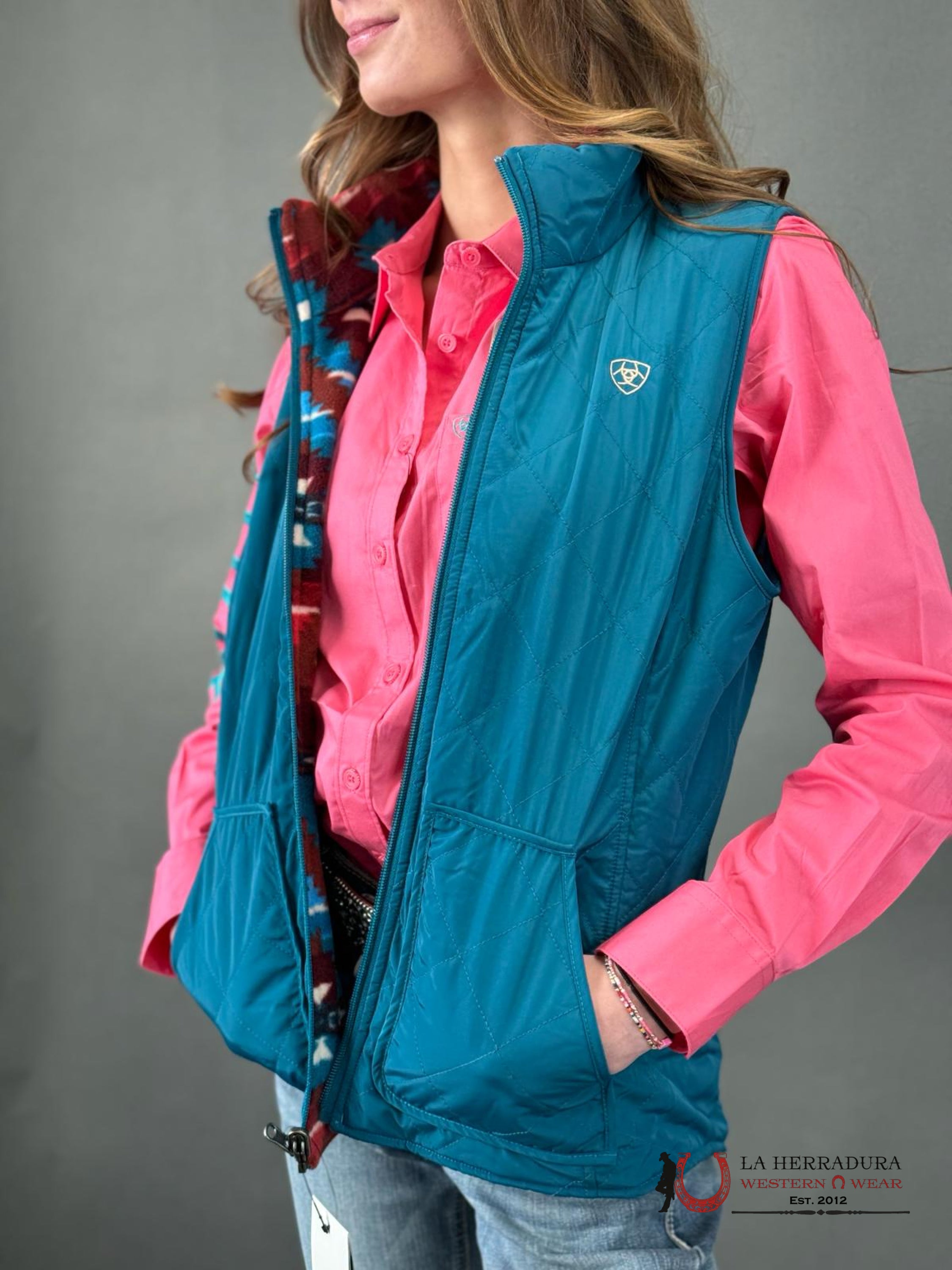 Ariat Vest Dilon Ins Reversible Deep Lagon Ropa Mujeres