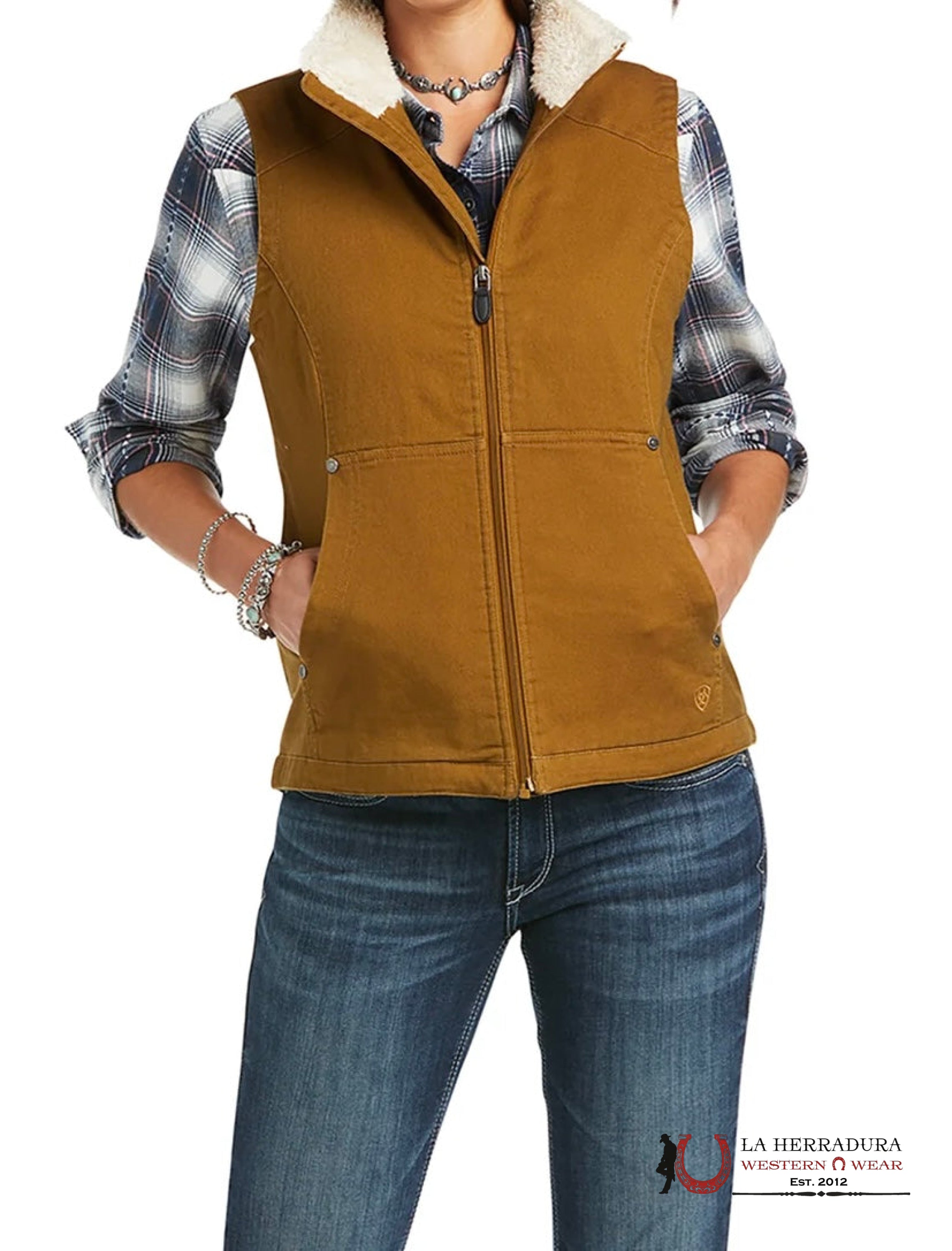 ARIAT WOMEN VEST REAL OUTLAW KELP GOREST 10037452 ROPA MUJERES