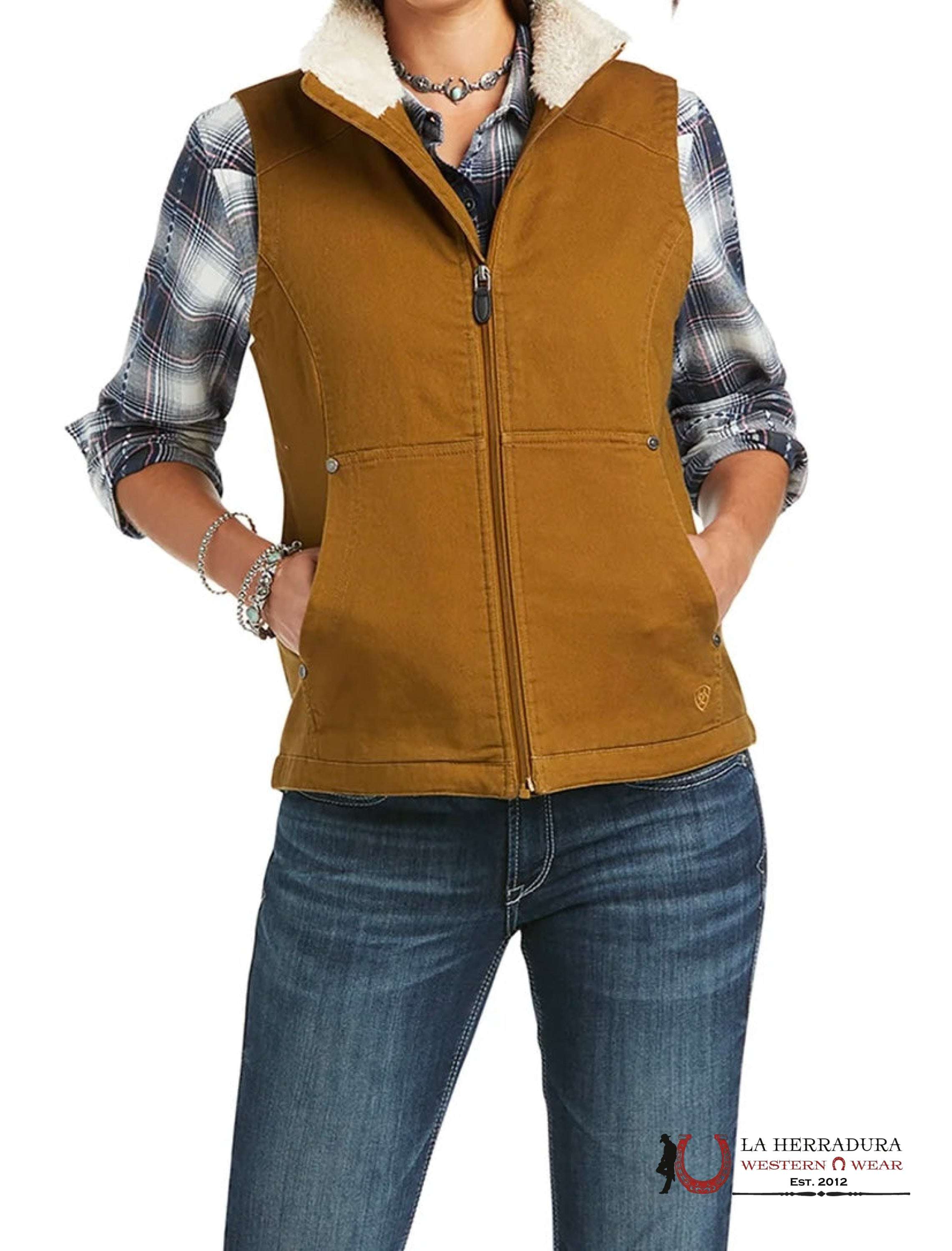 ARIAT WOMEN VEST REAL OUTLAW KELP GOREST 10037452 ROPA MUJERES