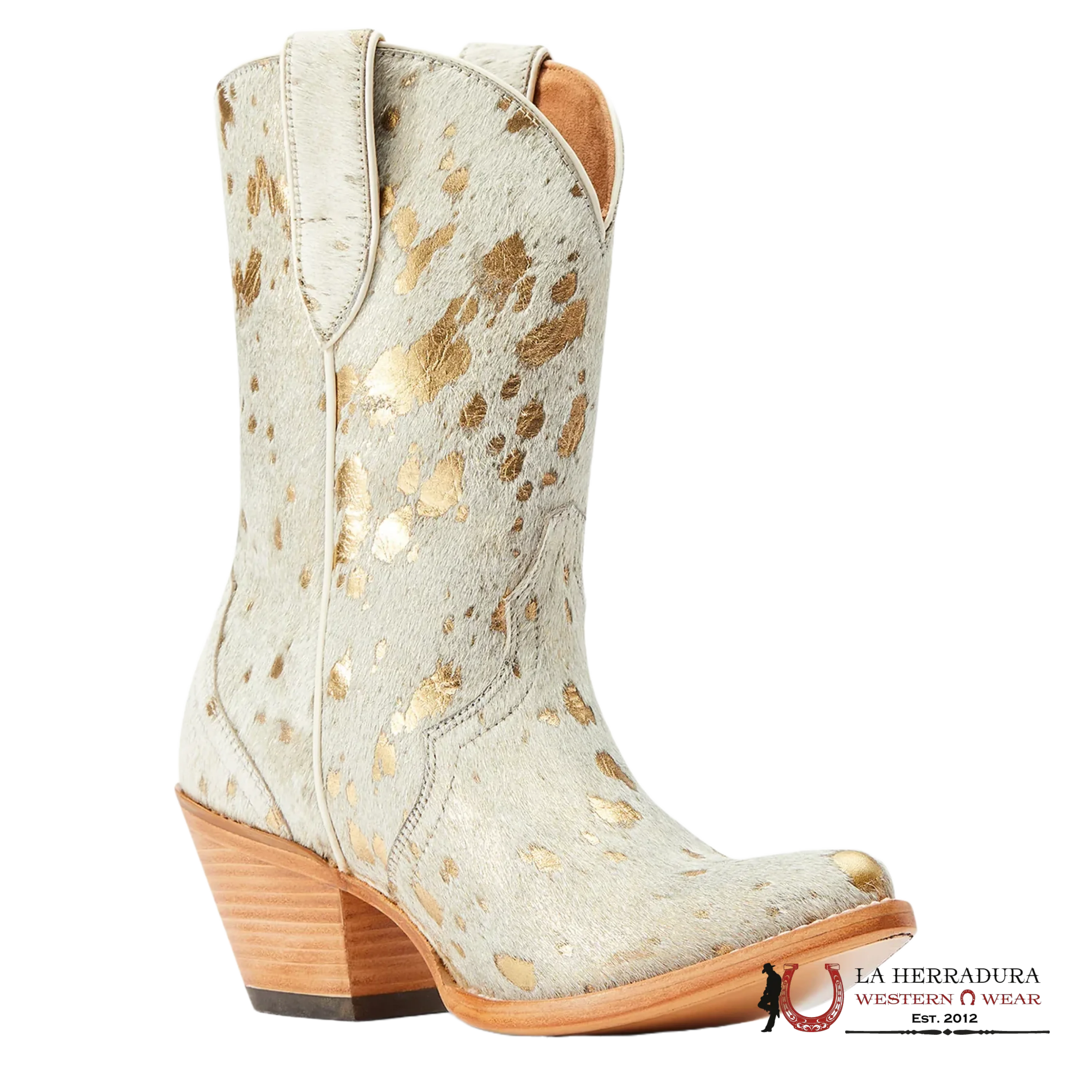 Ariat Womens Bandida White Metallic Hair On- 4392 Botas Mujeres