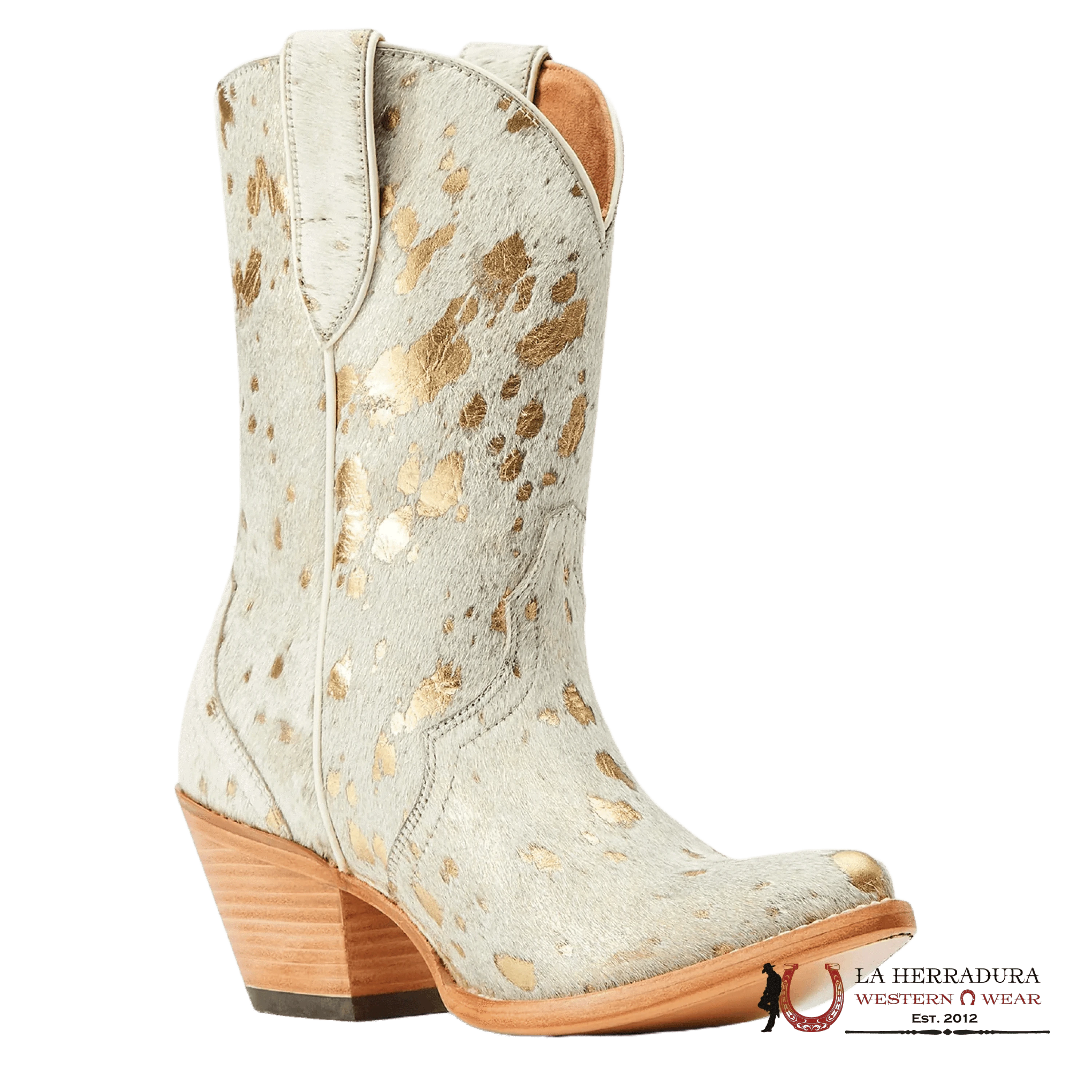 Ariat Womens Bandida White Metallic Hair On- 4392 Botas Mujeres