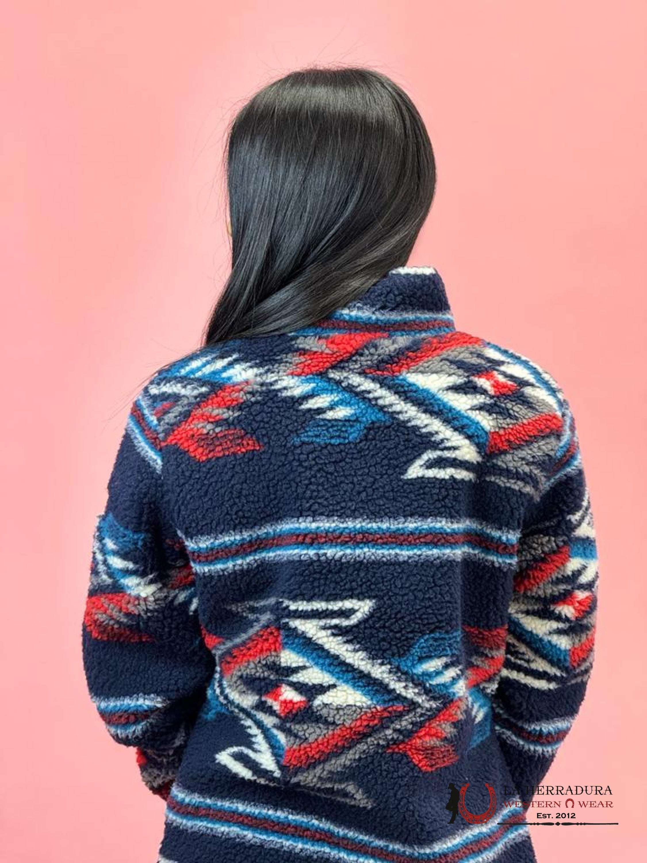 Ariat Womens Chimayo Fleece Blue Jcd Sherpa Ropa Mujeres