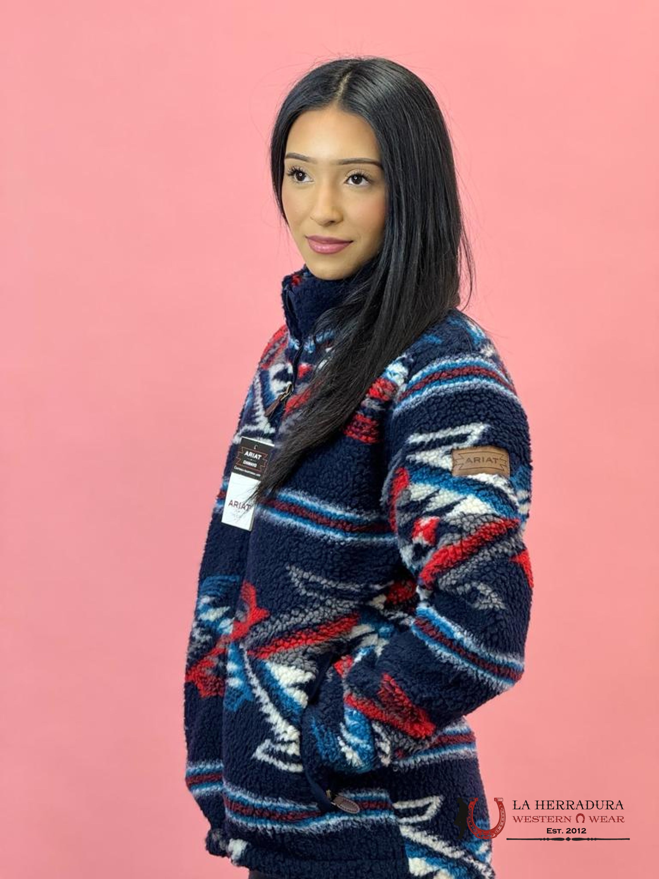 Ariat Womens Chimayo Fleece Blue Jcd Sherpa Ropa Mujeres