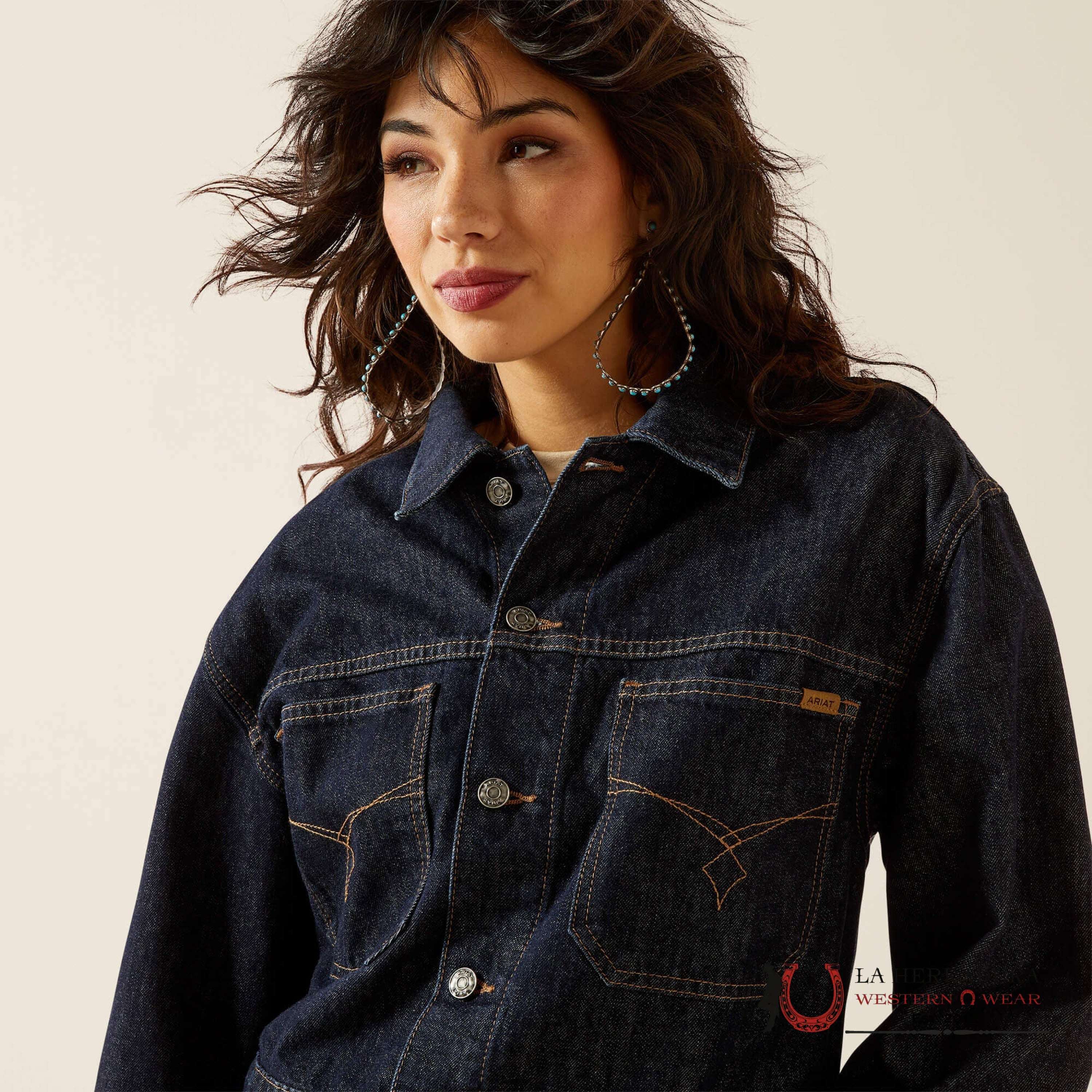 Ariat Womens Cropped Jean Jacket Burbank 10061731 ROPA MUJERES