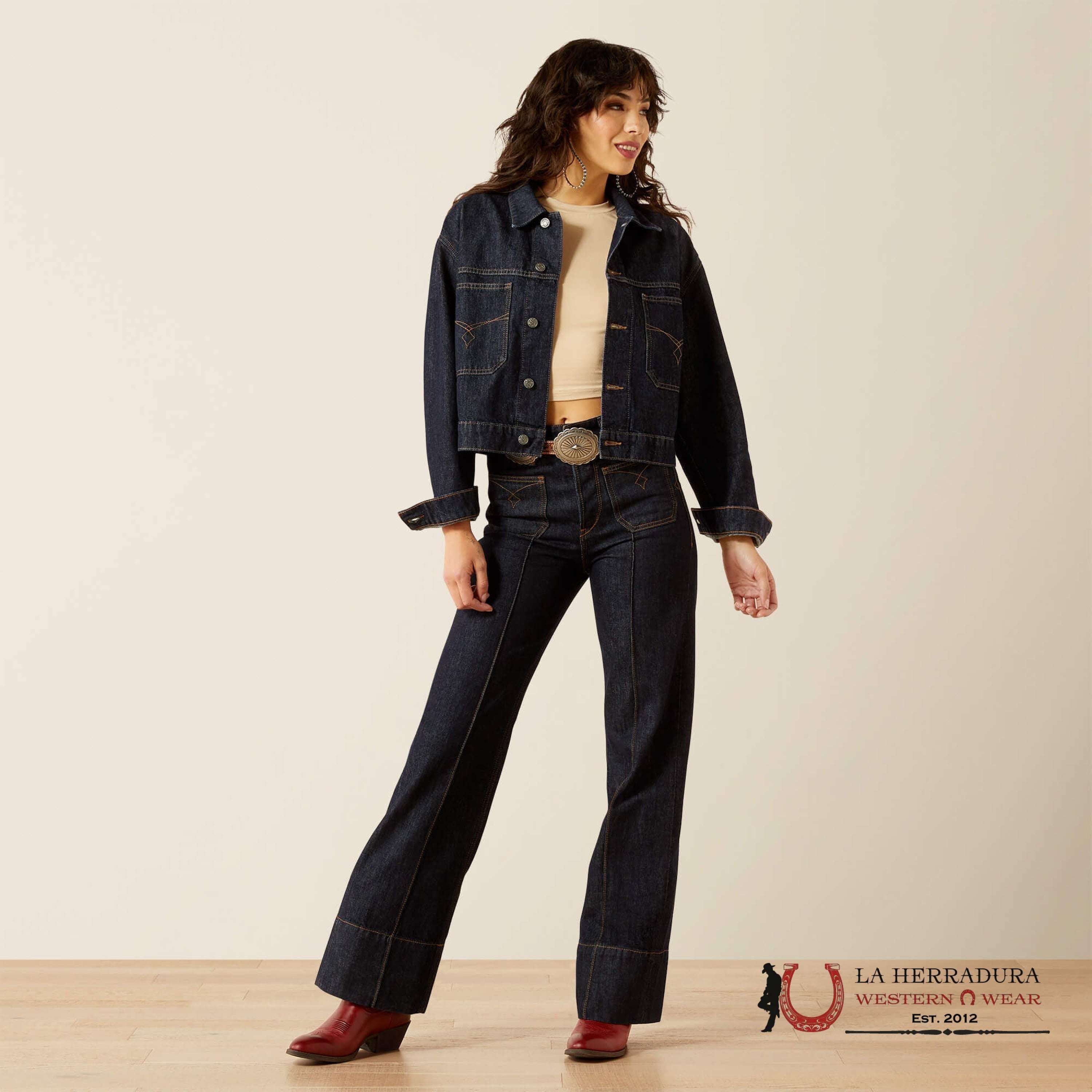 Ariat Womens Cropped Jean Jacket Burbank 10061731 ROPA MUJERES