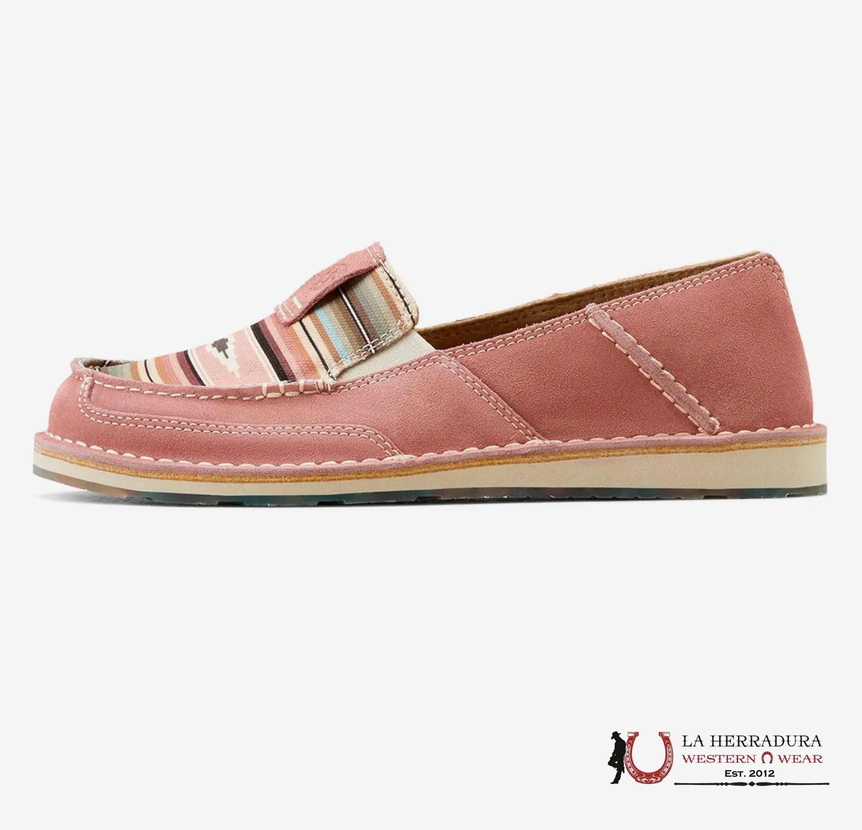 ARIAT WOMENS CRUISER AZALEA SUEDE BABY PINK SERAPE-0958 ZAPATOS MUJERES