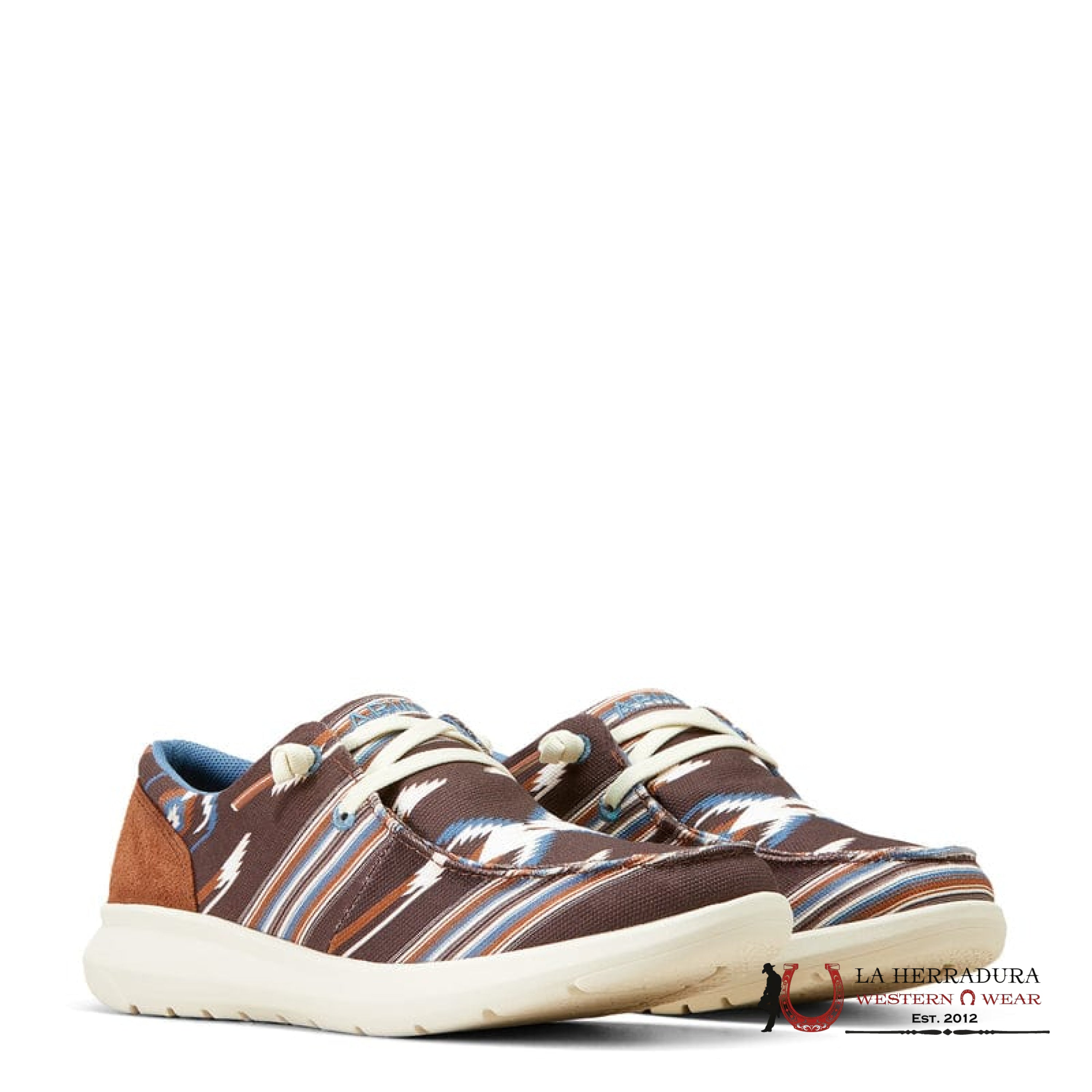 ARIAT WOMEN’S HILO CHIMAYO ARROYO CHOCOLATE STRETCH LACE SHOES 10046949 ZAPATOS MUJERES