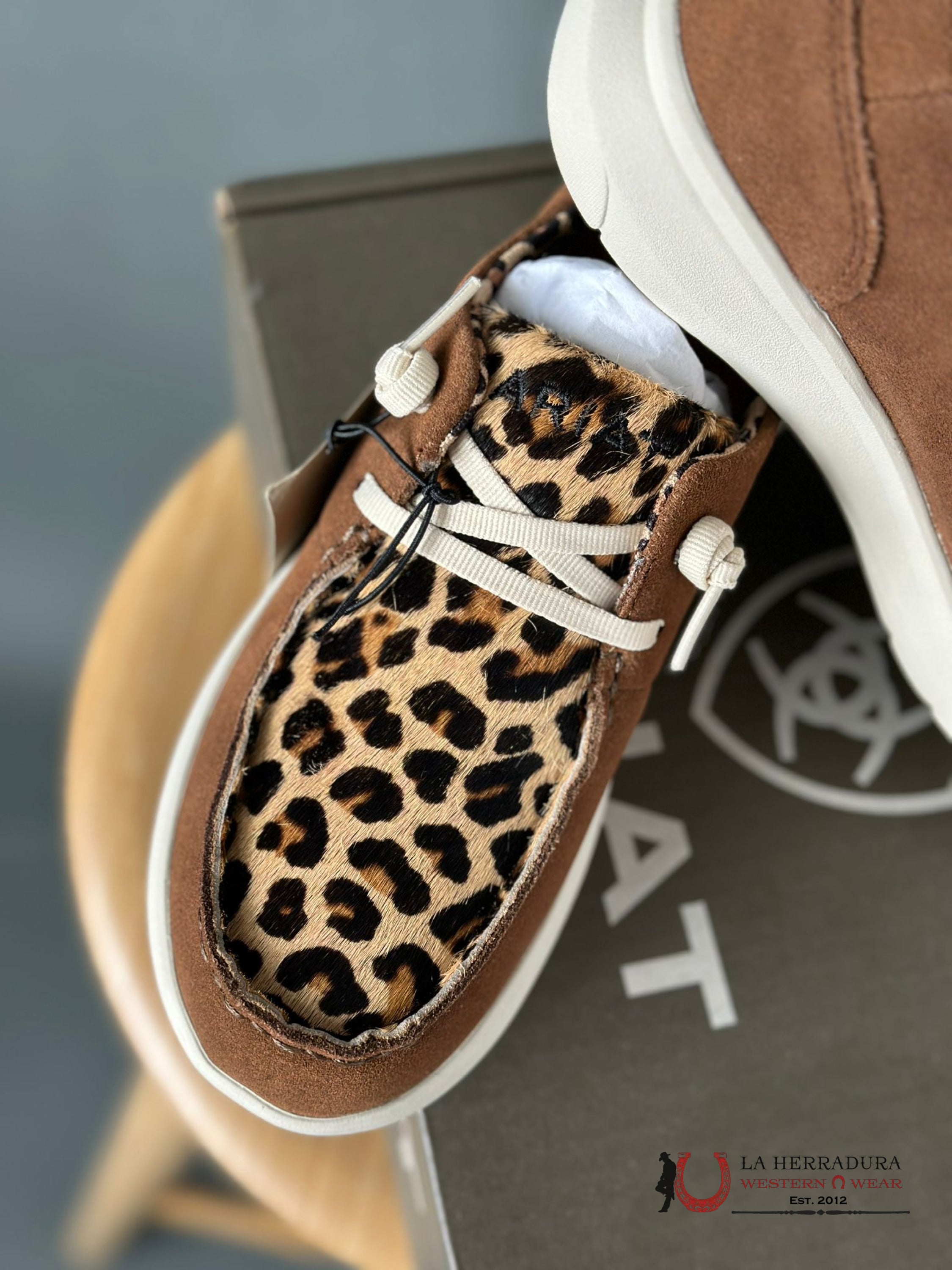 Ariat Womens Hilo Ginger Spice / Leopard Hair On Zapatos Mujeres