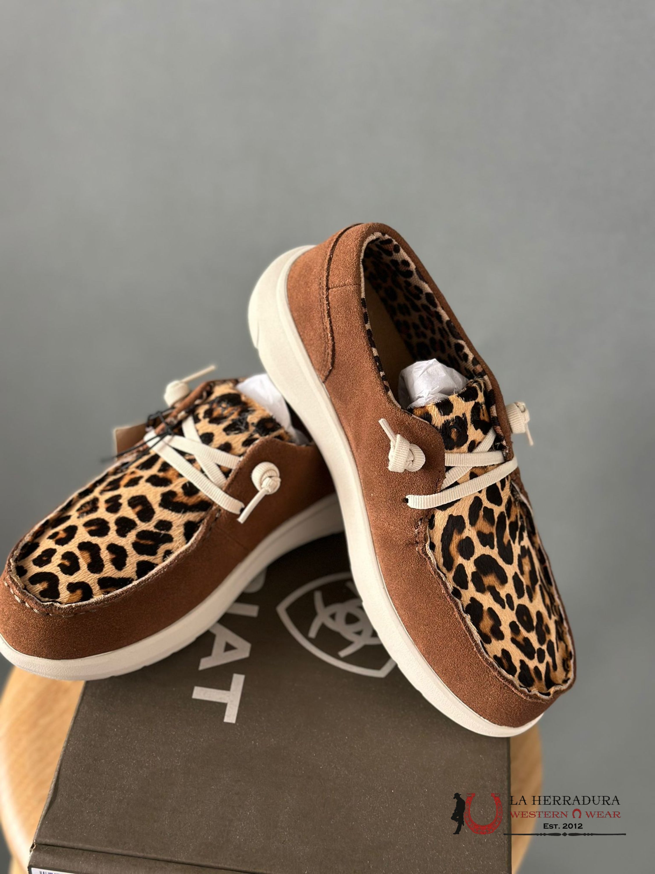 Ariat Womens Hilo Ginger Spice / Leopard Hair On Zapatos Mujeres