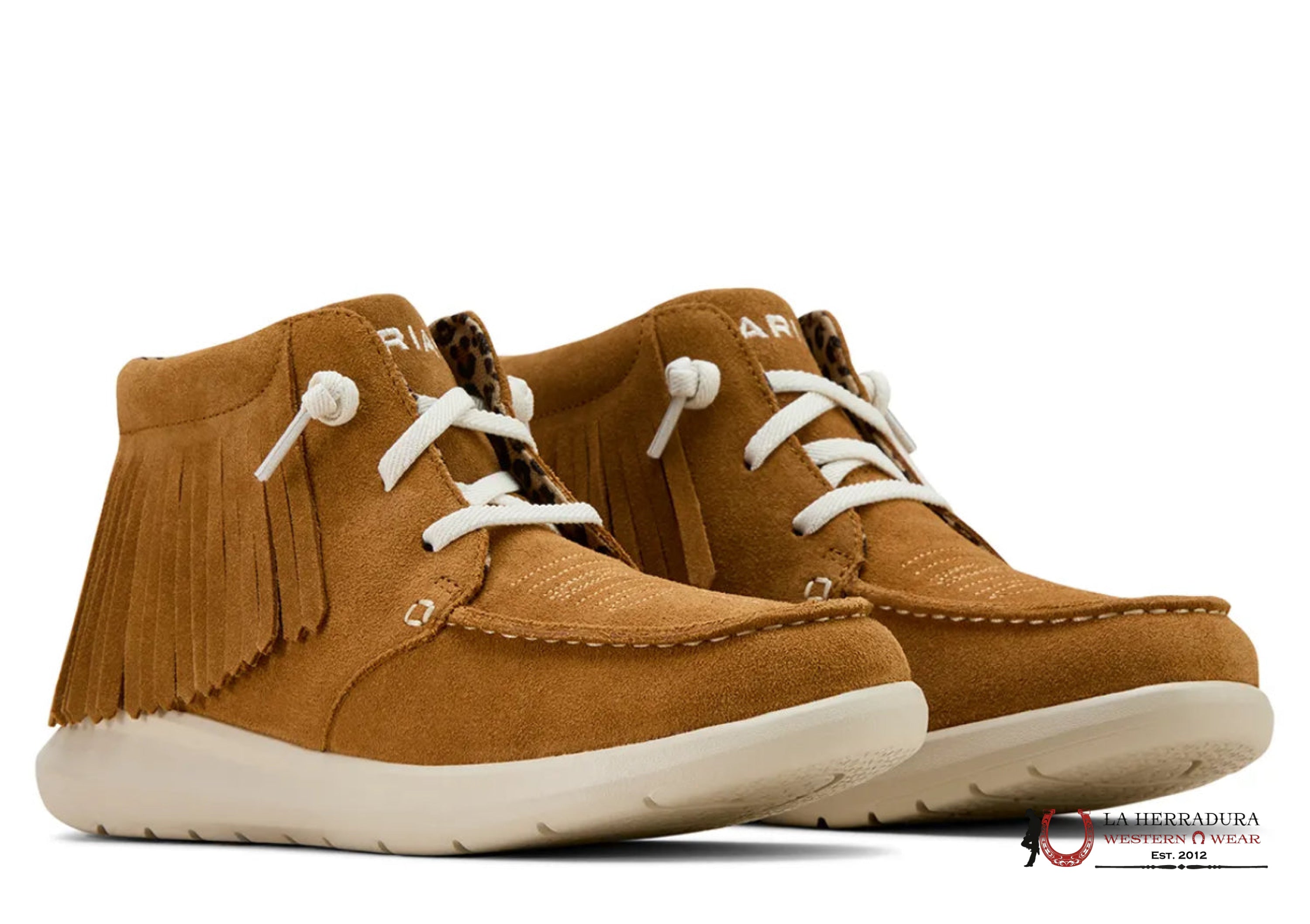 ARIAT WOMENS Hilo High Top Fringe Wheat Suede Shoes - 1166 ZAPATOS MUJERES