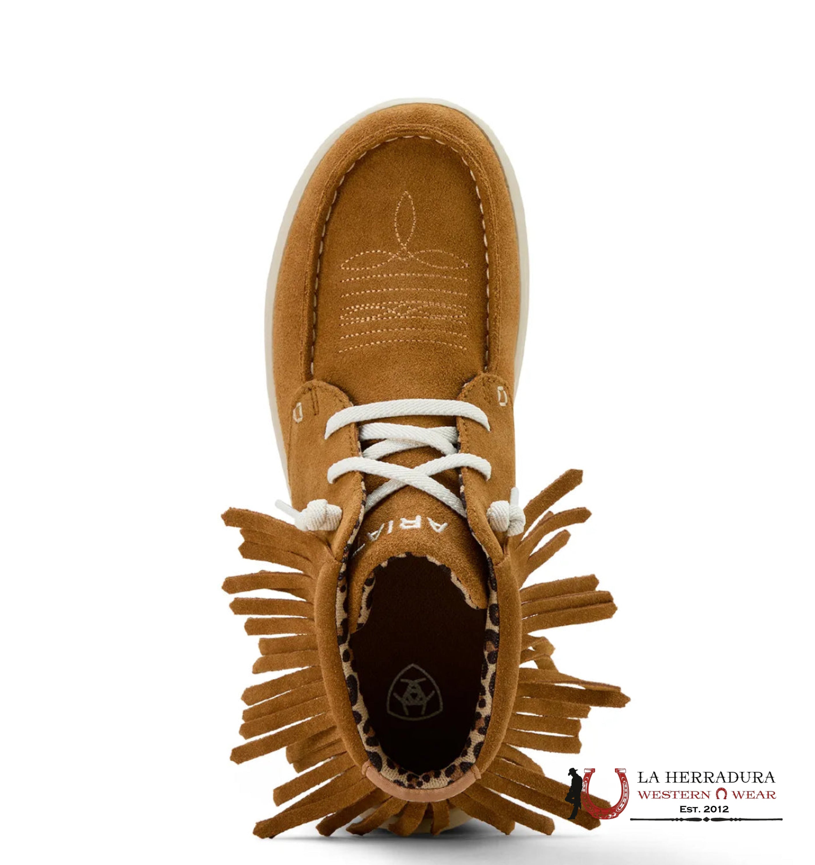 ARIAT WOMENS Hilo High Top Fringe Wheat Suede Shoes - 1166 ZAPATOS MUJERES