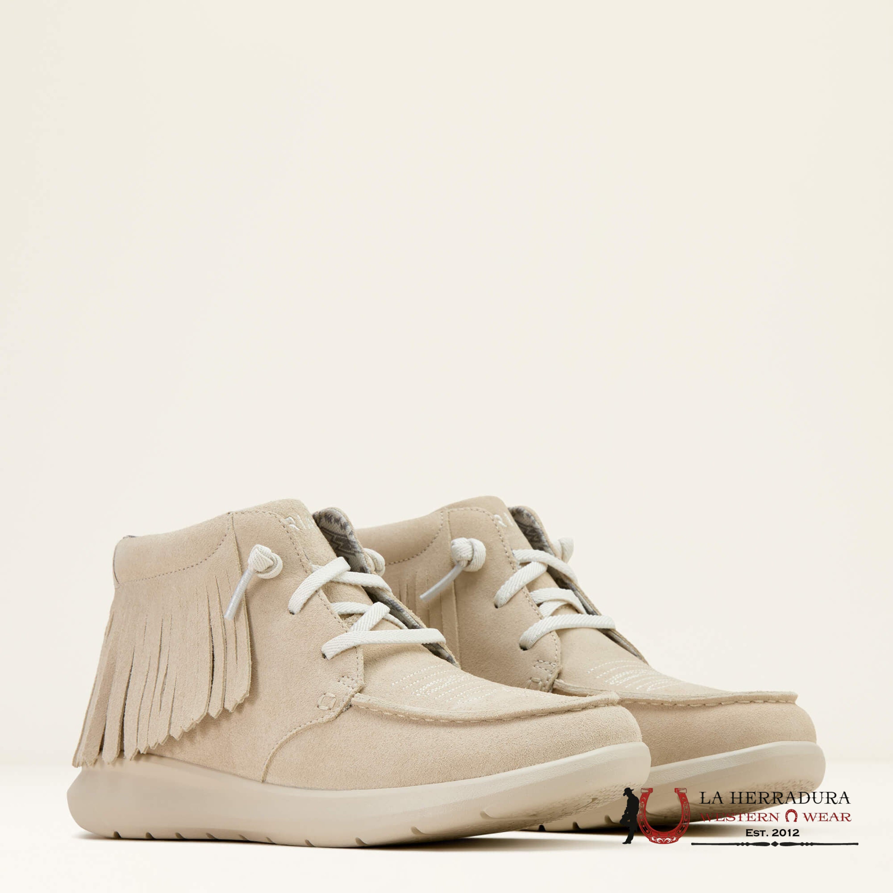 ARIAT WOMENS Hilo High Top Fringe Sand Suede Shoes - 1167 ZAPATOS MUJERES