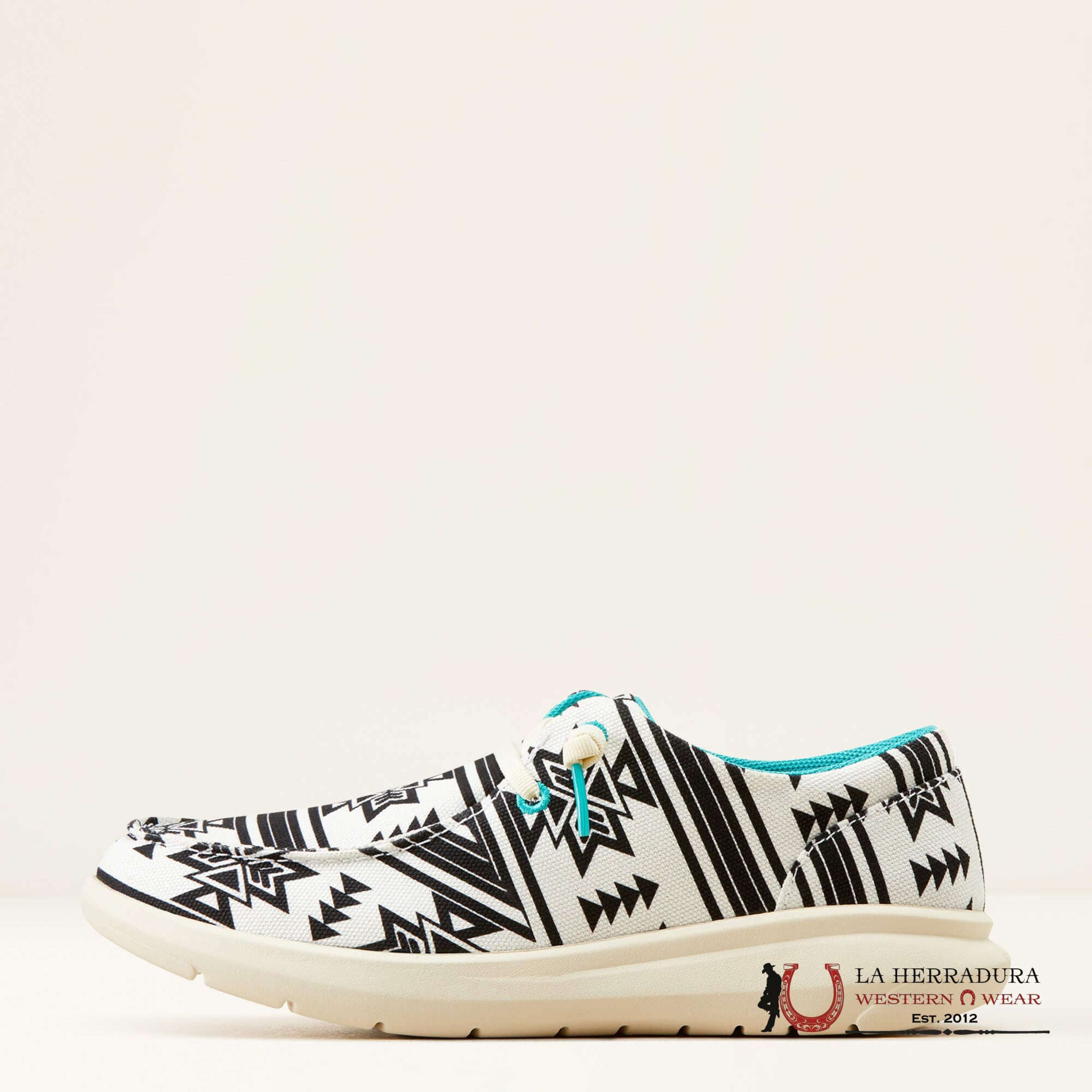 ARIAT WOMENS HILO STARK SOUTHWEST WHITE AZTEC- 0929 ZAPATOS MUJERES