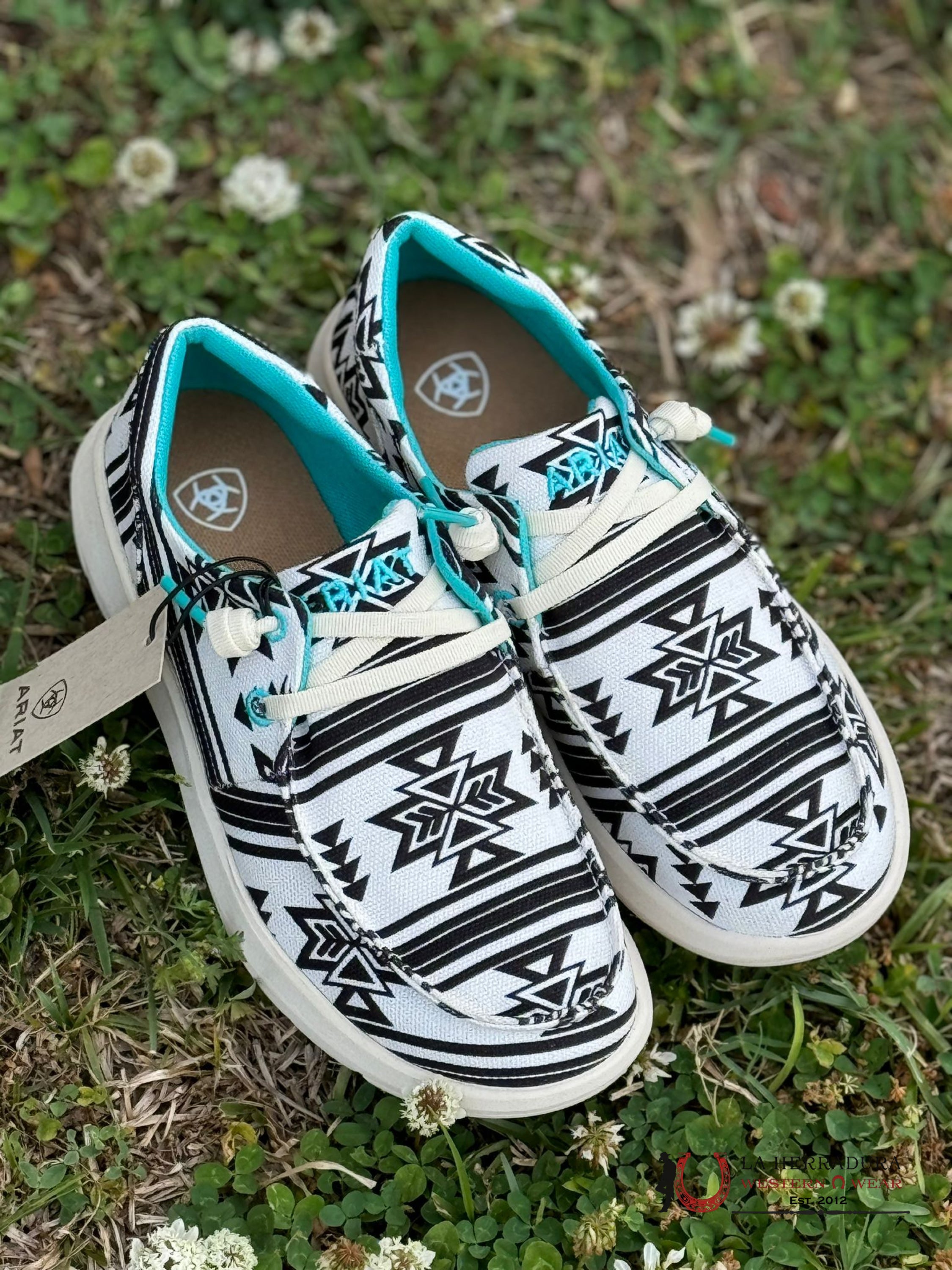 Ariat Womens Hilo Stark Southwest White Aztec Zapatos Mujeres