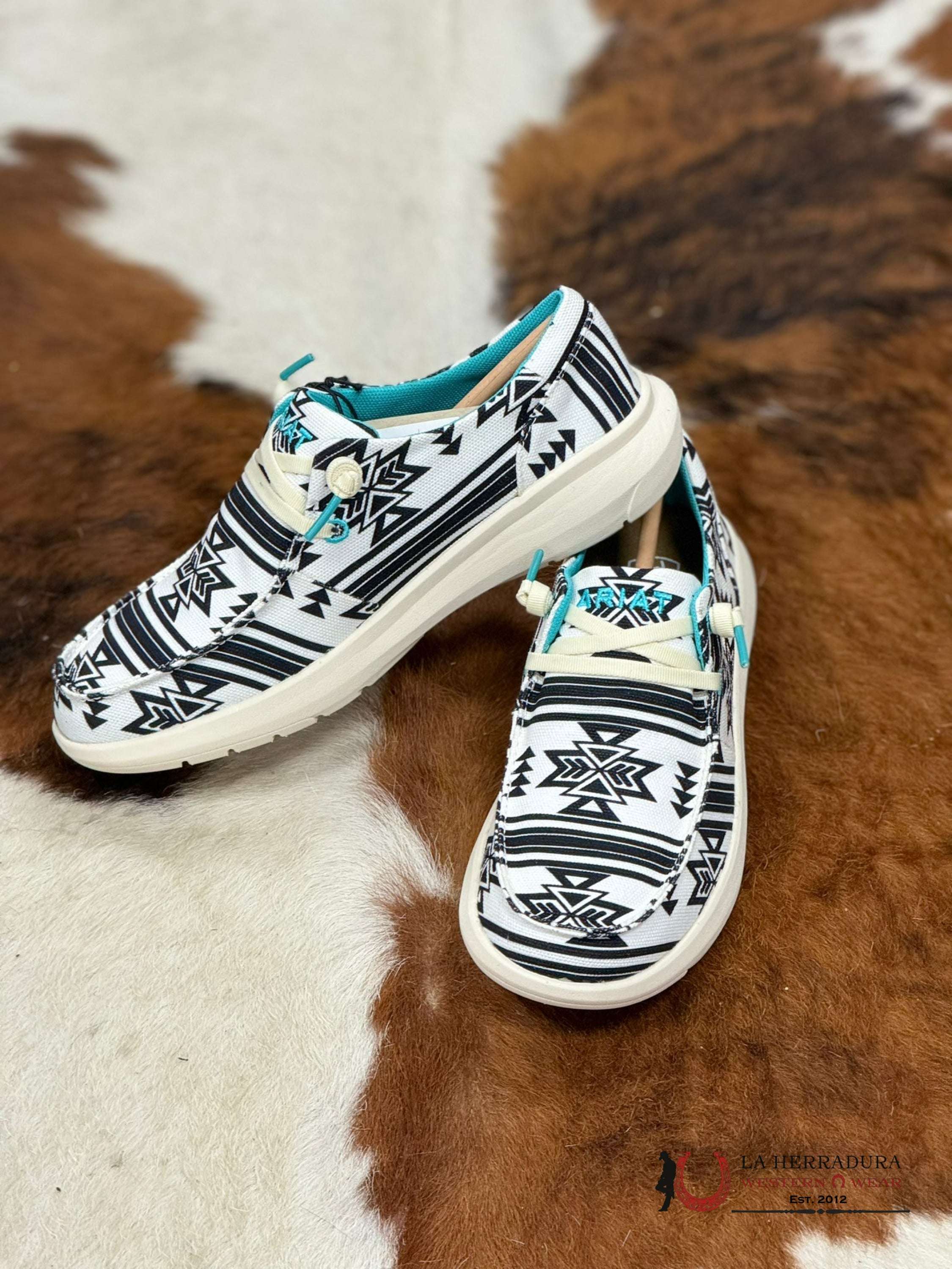 Ariat Womens Hilo Stark Southwest White Aztec Zapatos Mujeres