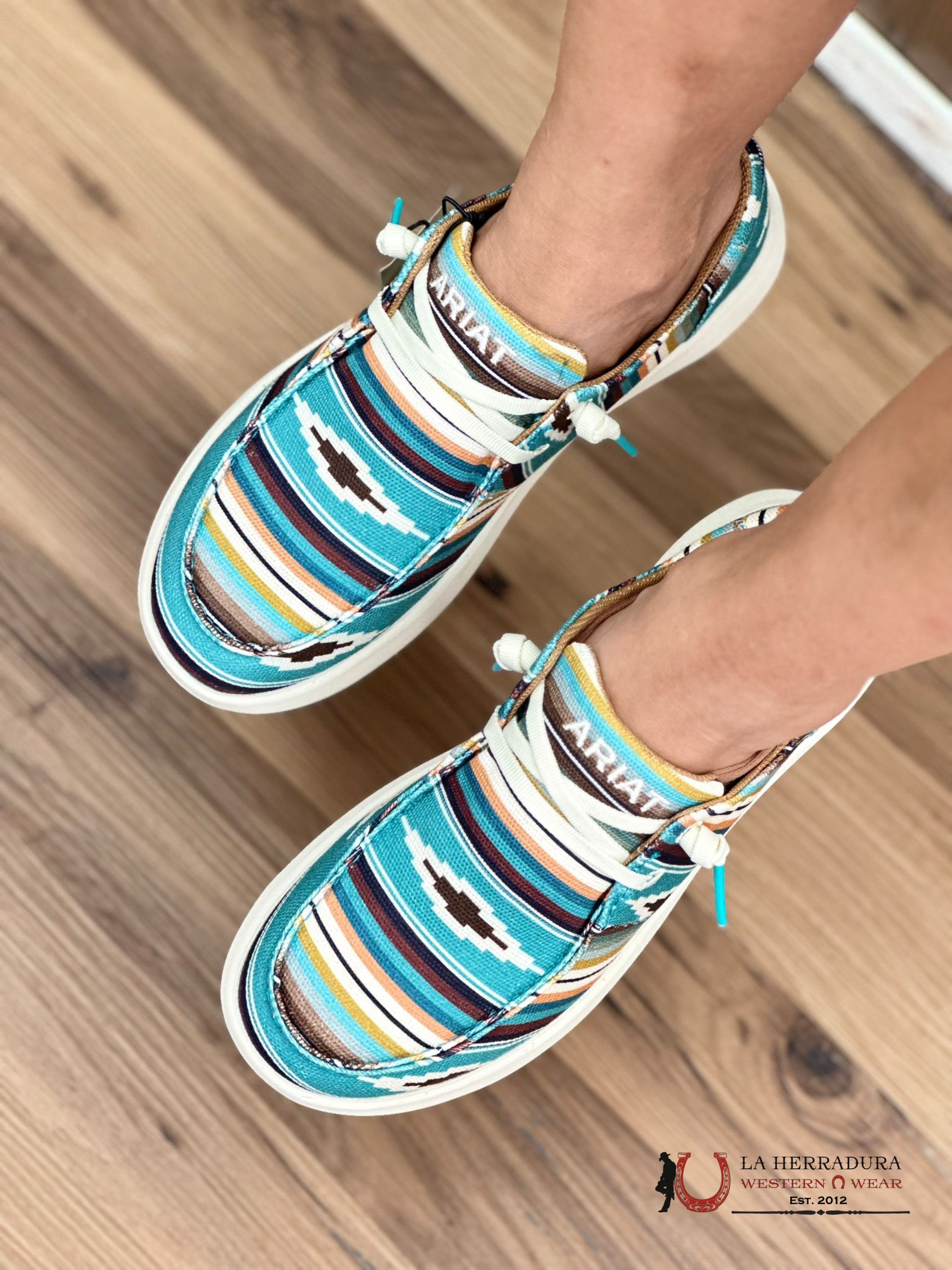 Ariat Womens Hilo Turq Serape Zapatos Mujeres