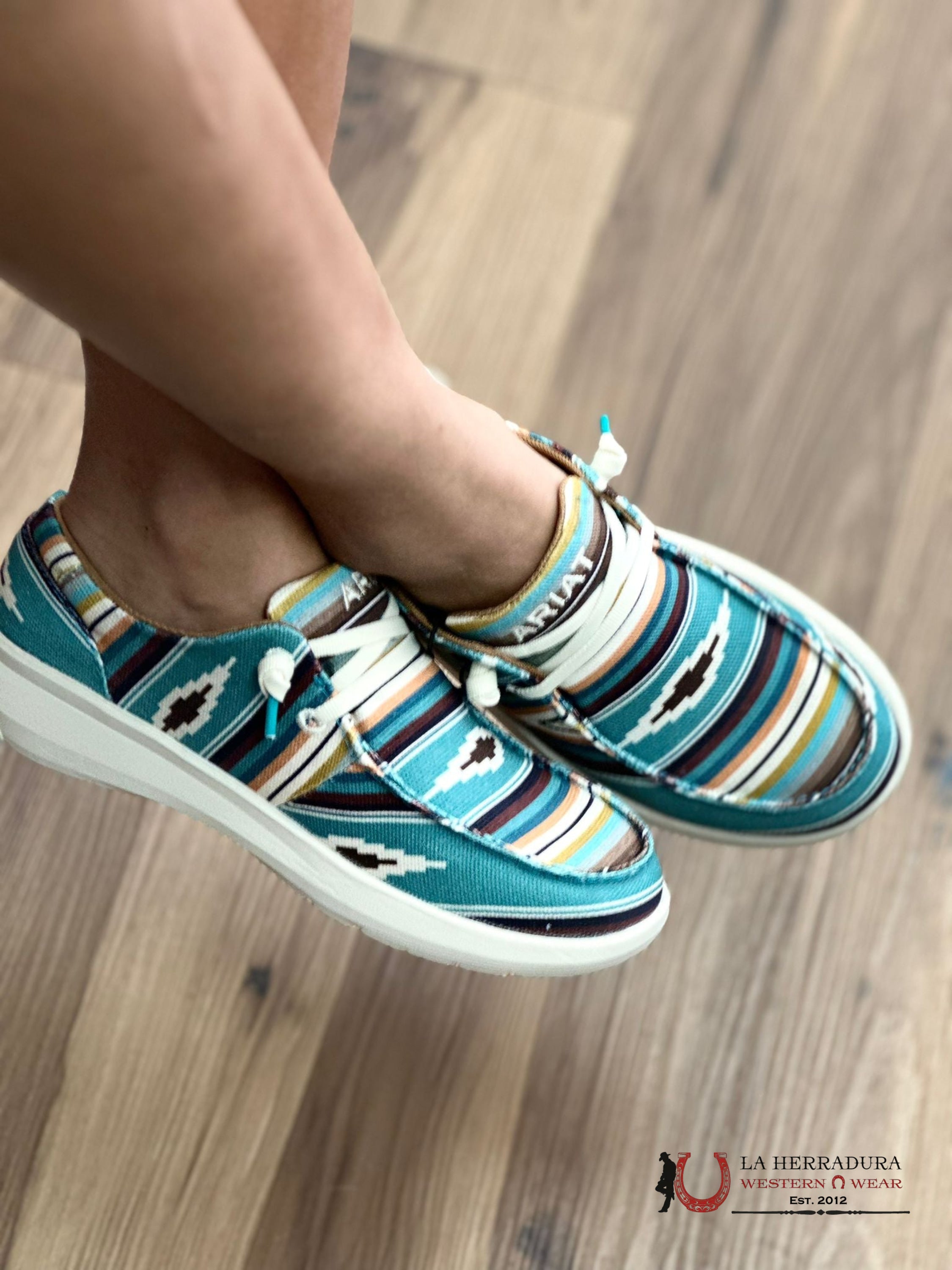 Ariat Womens Hilo Turq Serape Zapatos Mujeres