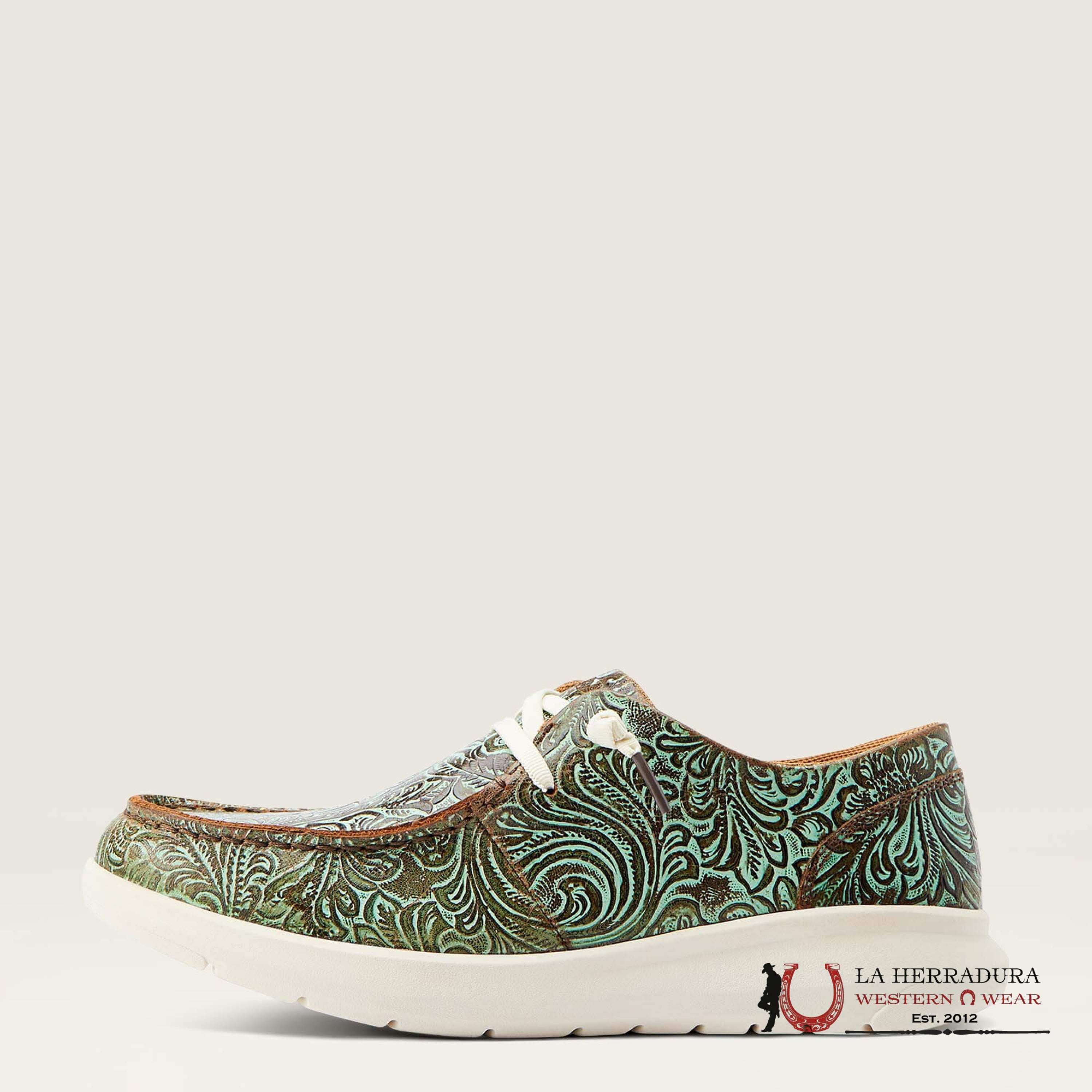 ARIAT WOMENS HILO VINTAGE TURQ FLORAL EMBOSS- 4588 ZAPATOS MUJERES