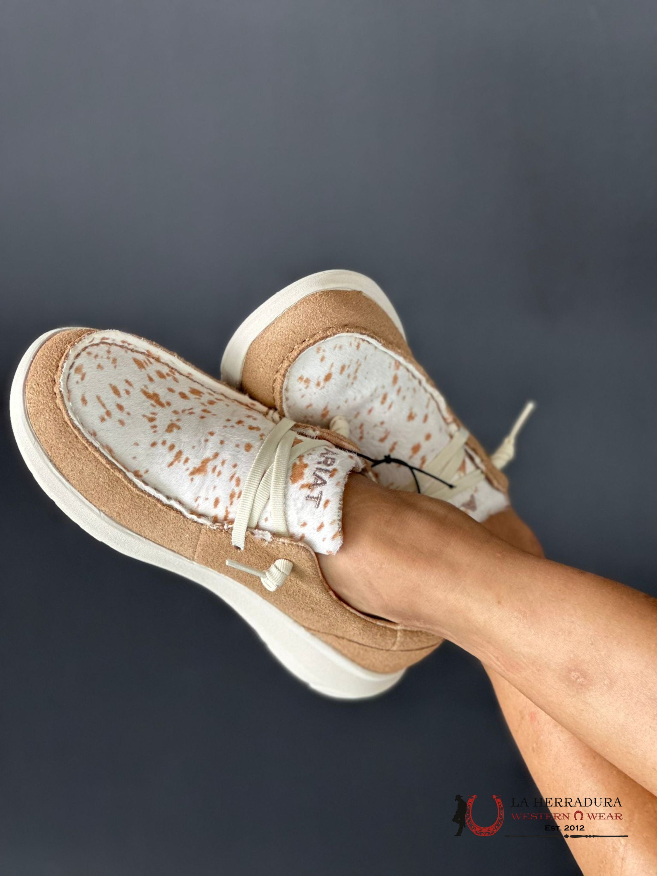 Ariat Womens Hilo Walnut / Spotted Hair On Zapatos Mujeres