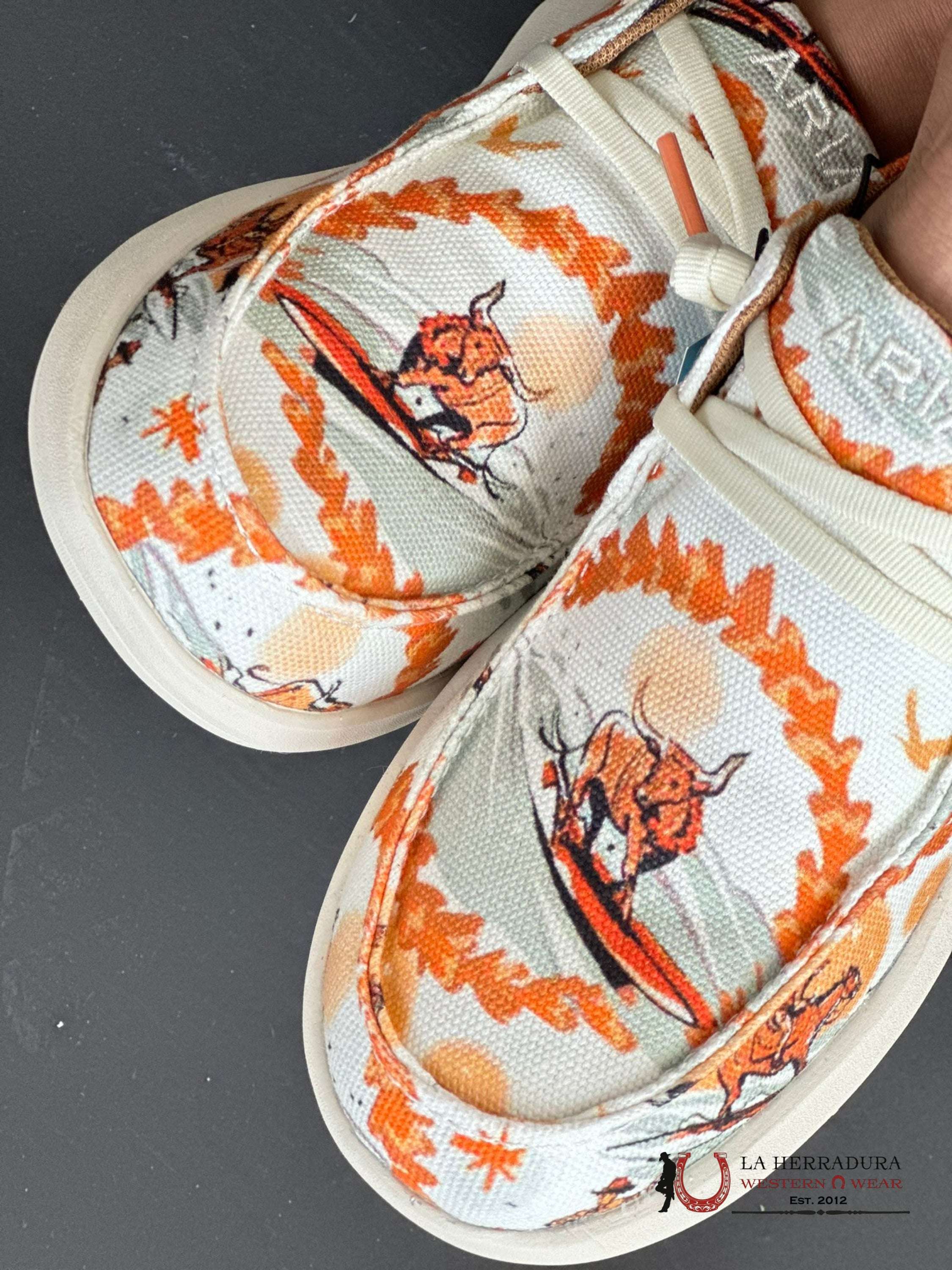 Ariat Womens Hilo Western Aloha Surfing Longhorn Print Zapatos Mujeres