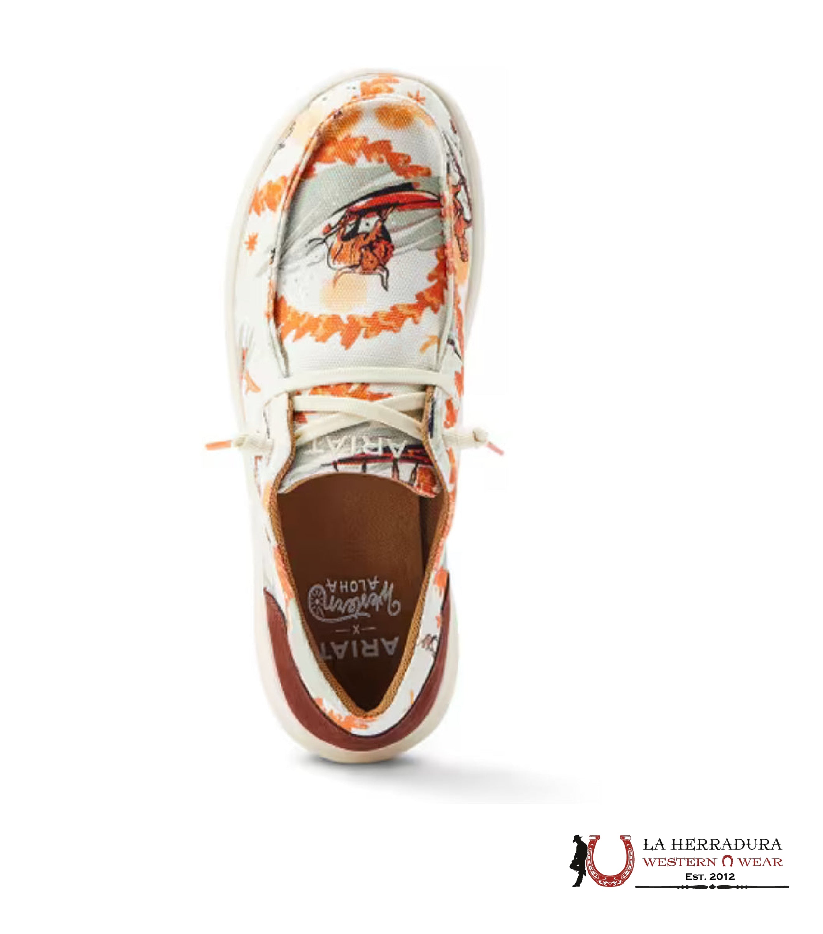 ARIAT WOMENS HILO WESTERN ALOHA SURFING LONGHORN PRINT-4521 ZAPATOS MUJERES