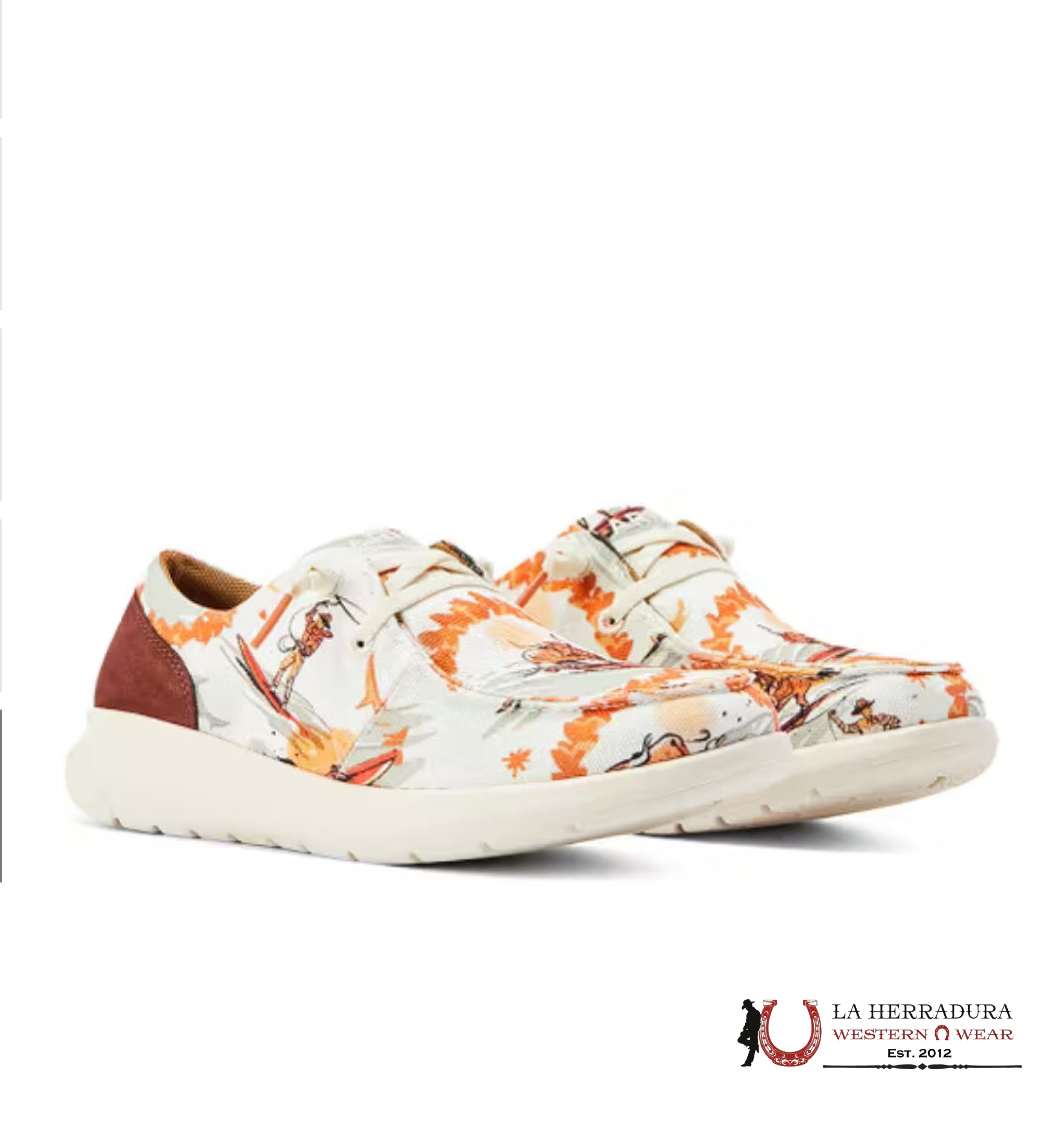 ARIAT WOMENS HILO WESTERN ALOHA SURFING LONGHORN PRINT-4521 ZAPATOS MUJERES
