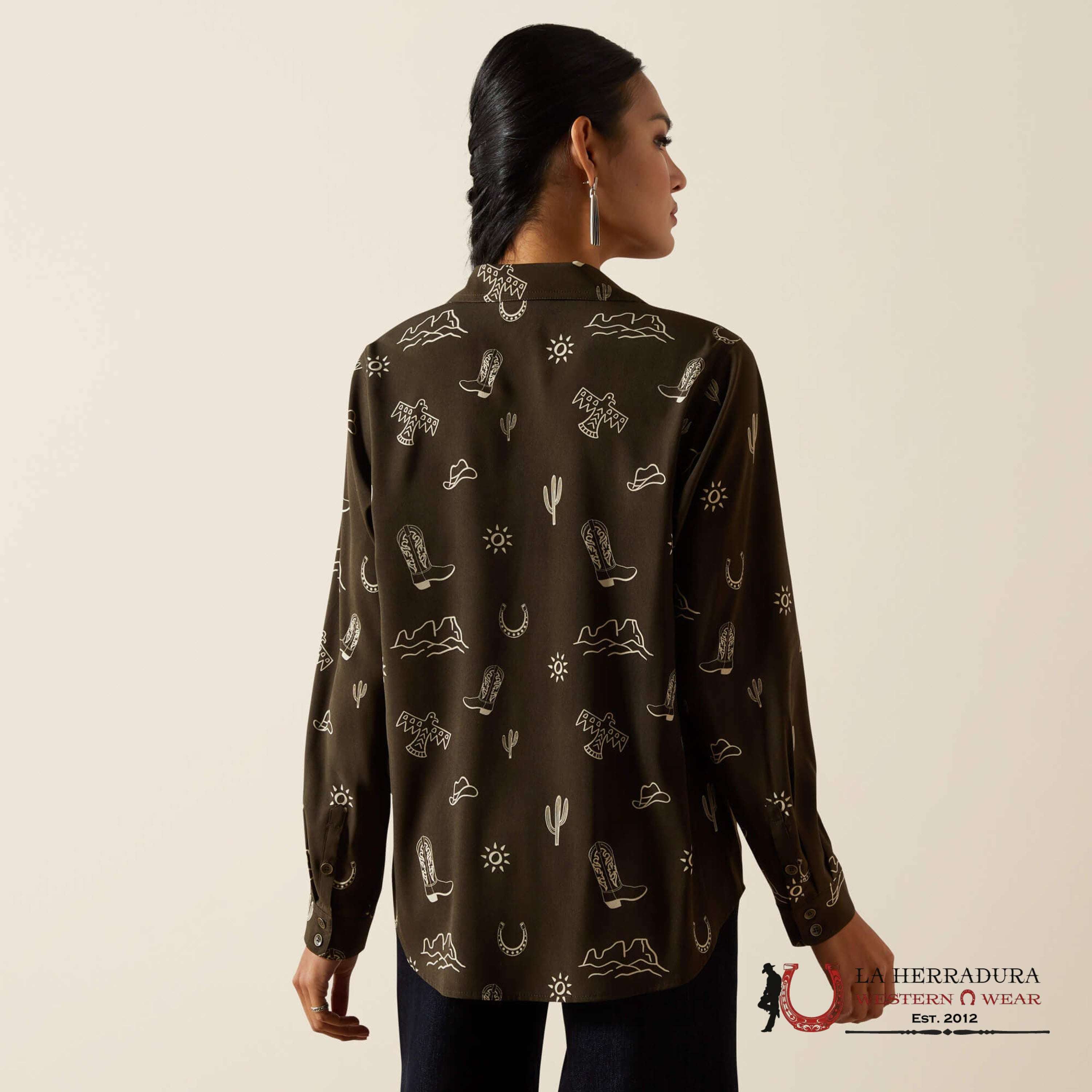 ARIAT WOMENS HOMESTYLE LS SHRT 10062904 ROPA MUJERES