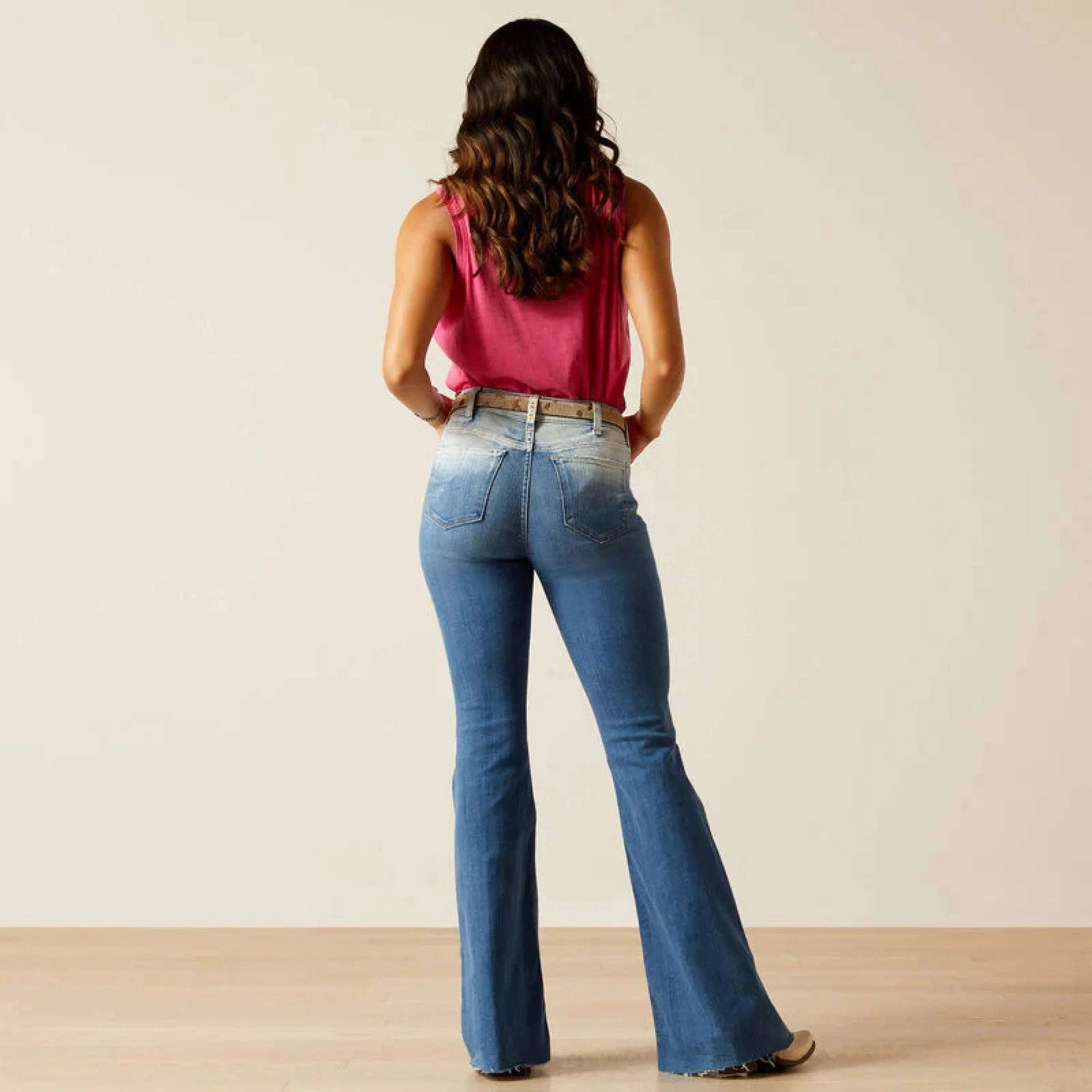 ARIAT WOMENS JEAN OMBRÉ HIGH RISE FLARE- 10051612 ROPA MUJERES