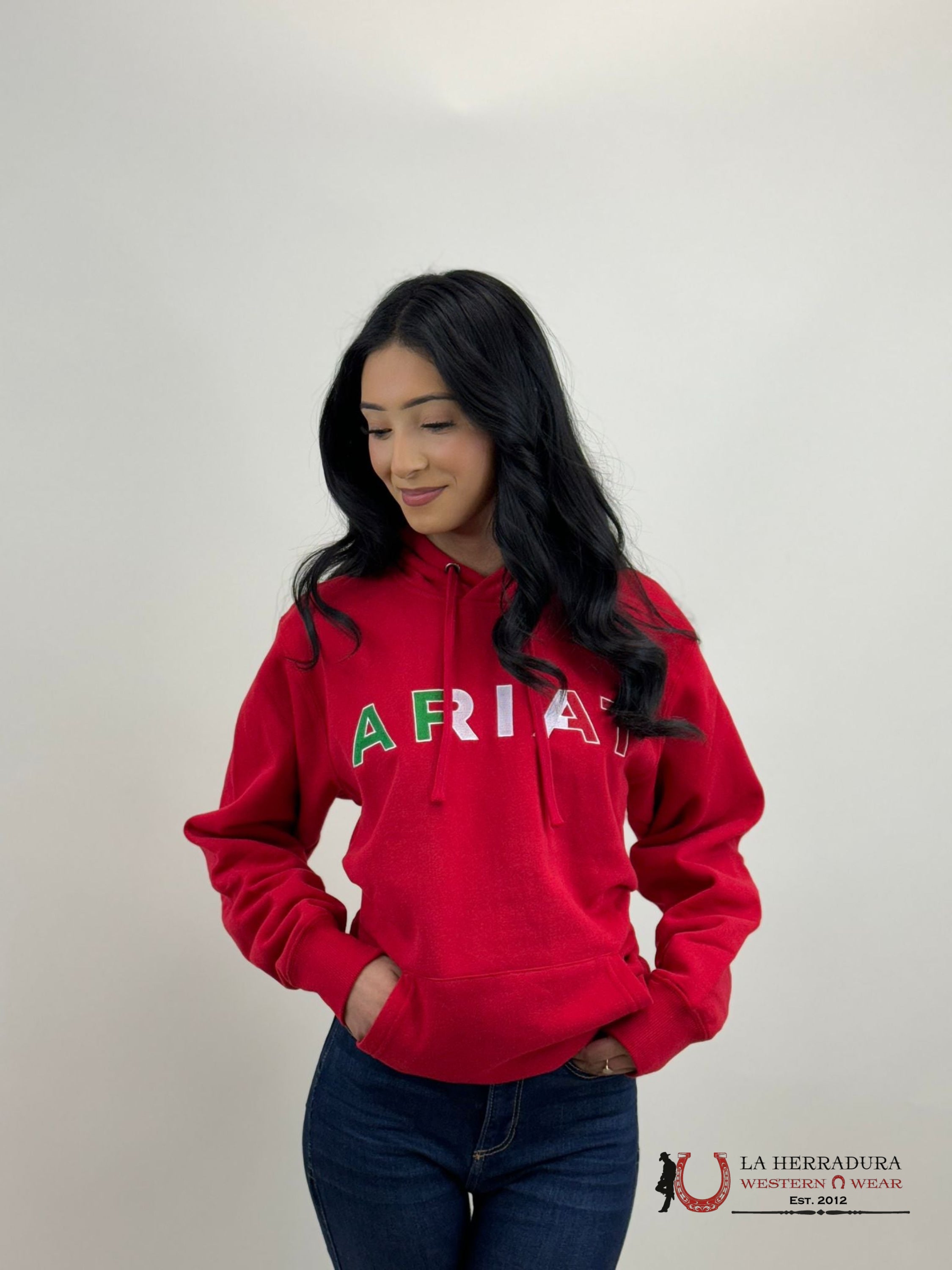 Ariat Womens Mexico Red Hoodie Ropa Mujeres