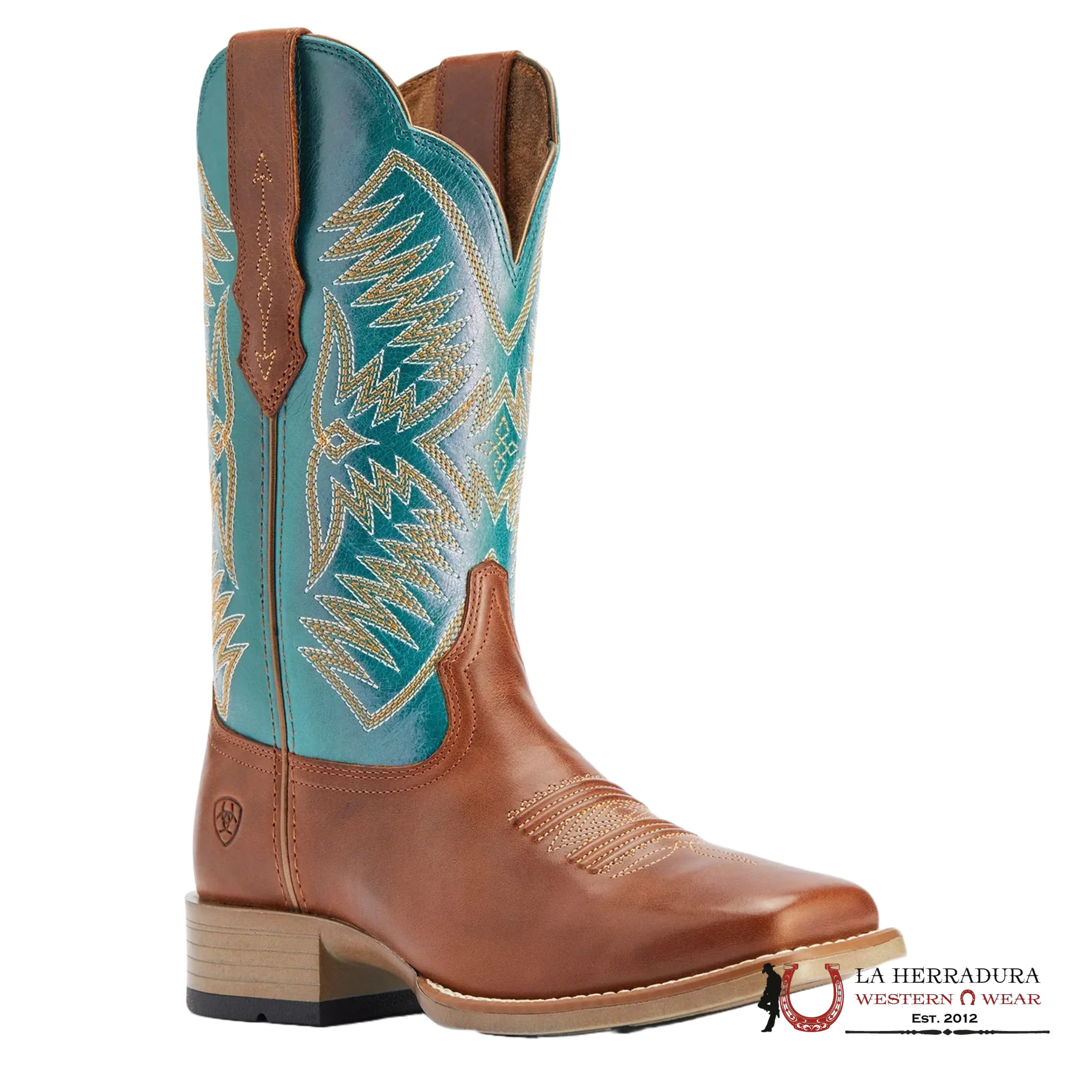 ARIAT WOMENS Odessa StrechFit Almonte Roca/ Metallic Turqueza- 10042387 BOTAS MUJERES