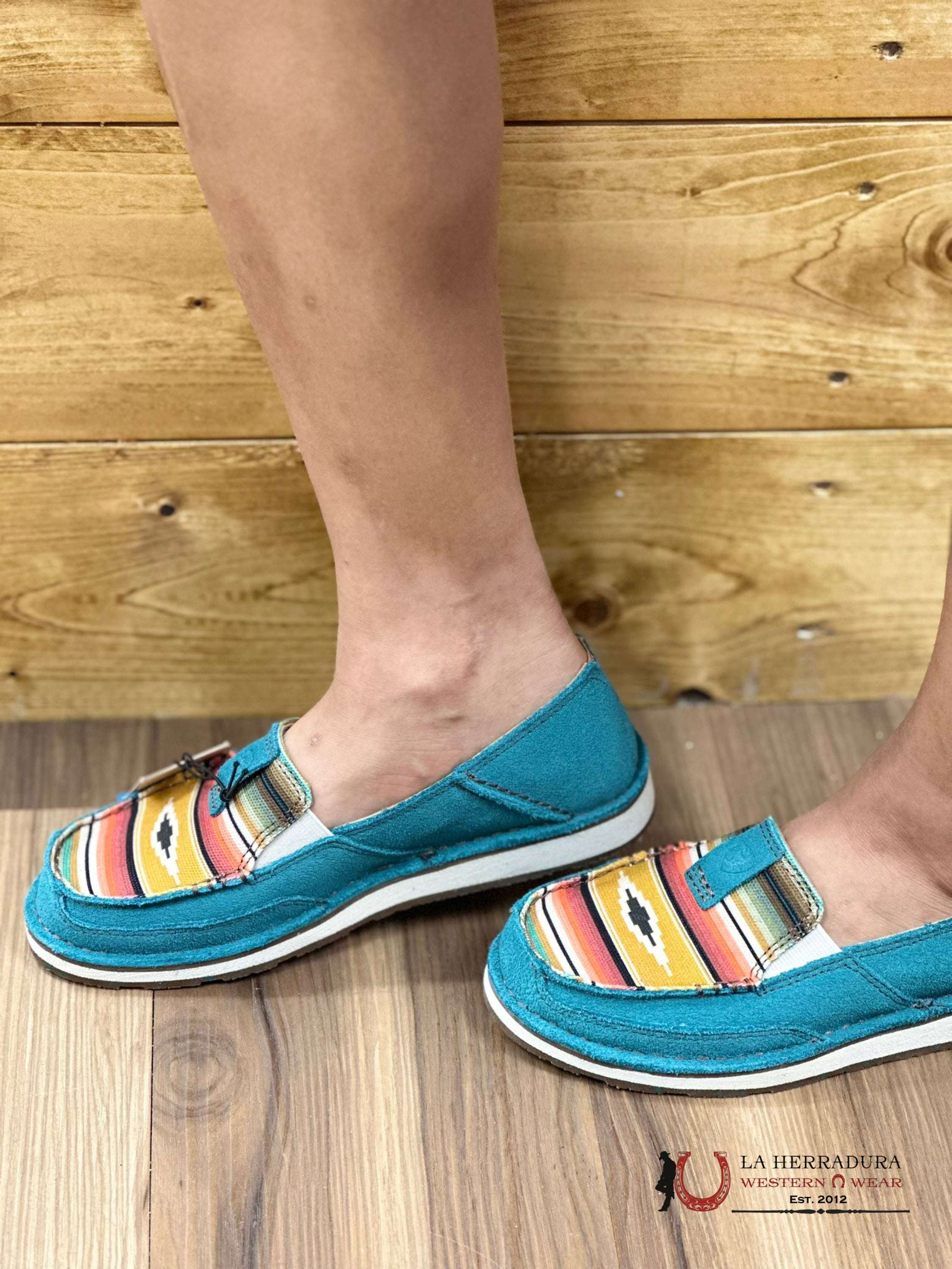 Ariat Womens Slip On Cruiser Teal Suede Zapatos Mujeres