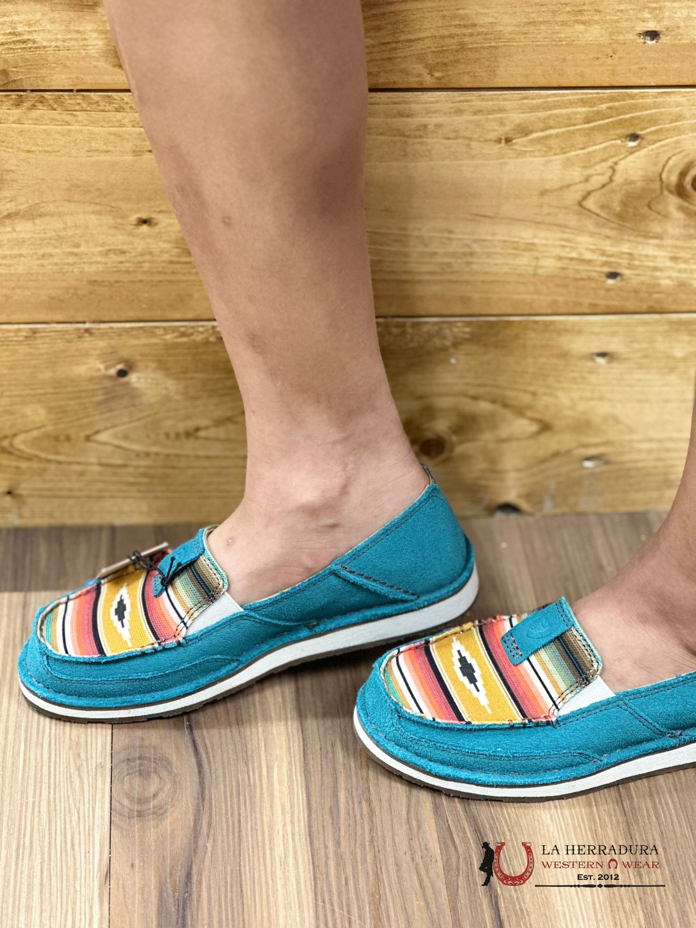 Ariat Womens Slip On Cruiser Teal Suede Zapatos Mujeres