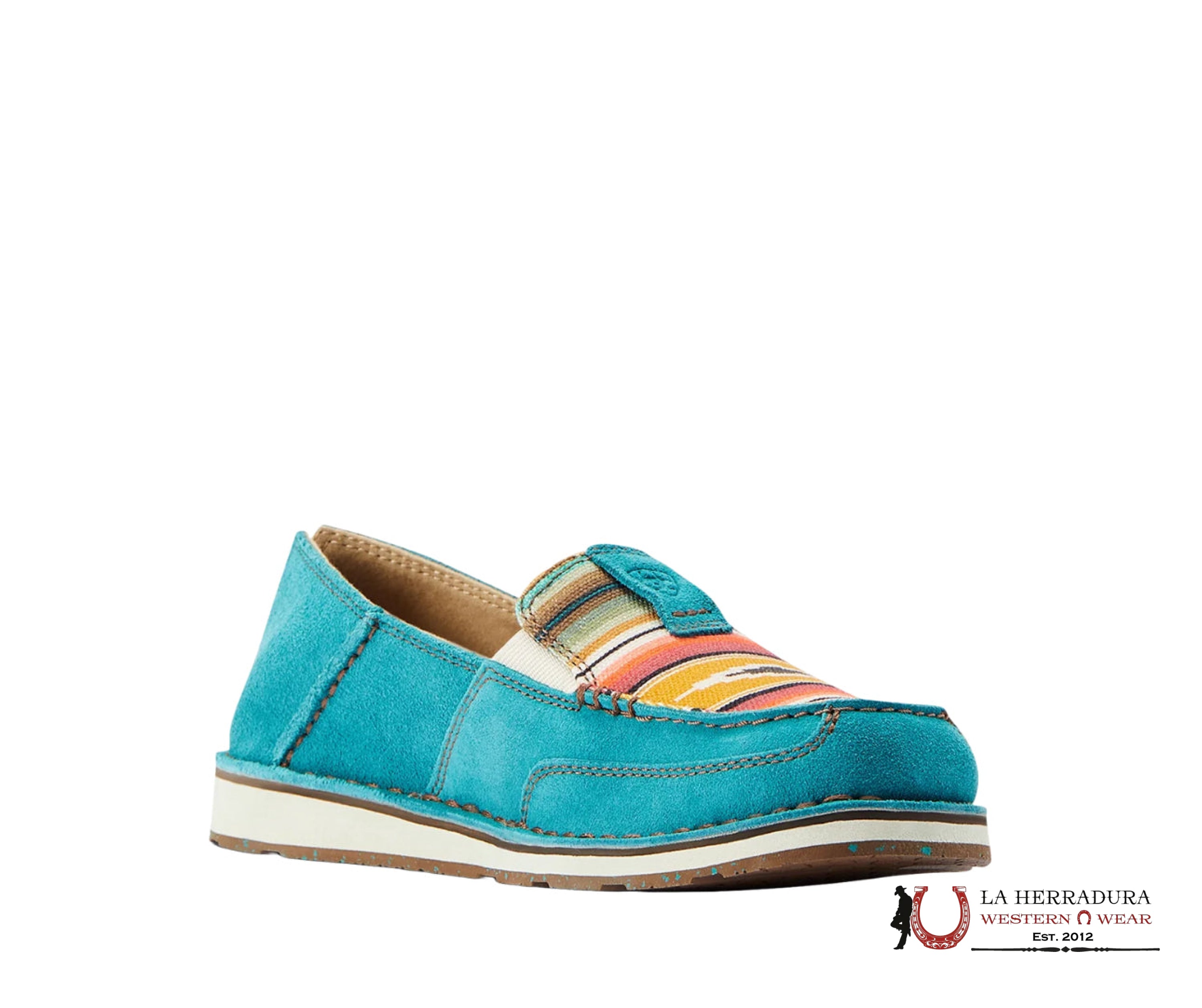 ARIAT WOMENS SLIP ON CRUISER TEAL SUEDE -4530 ZAPATOS MUJERES