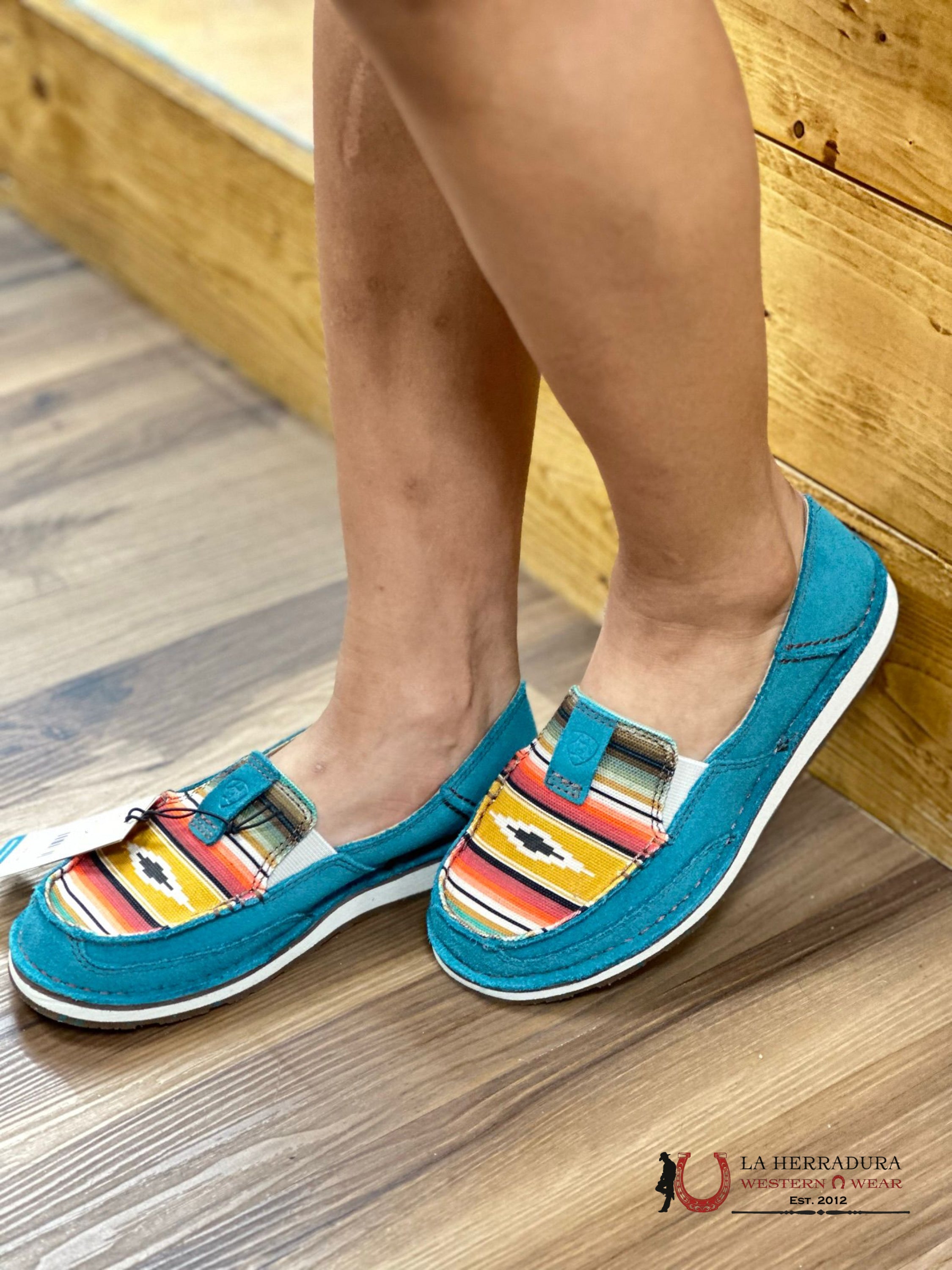 Ariat Womens Slip On Cruiser Teal Suede Zapatos Mujeres