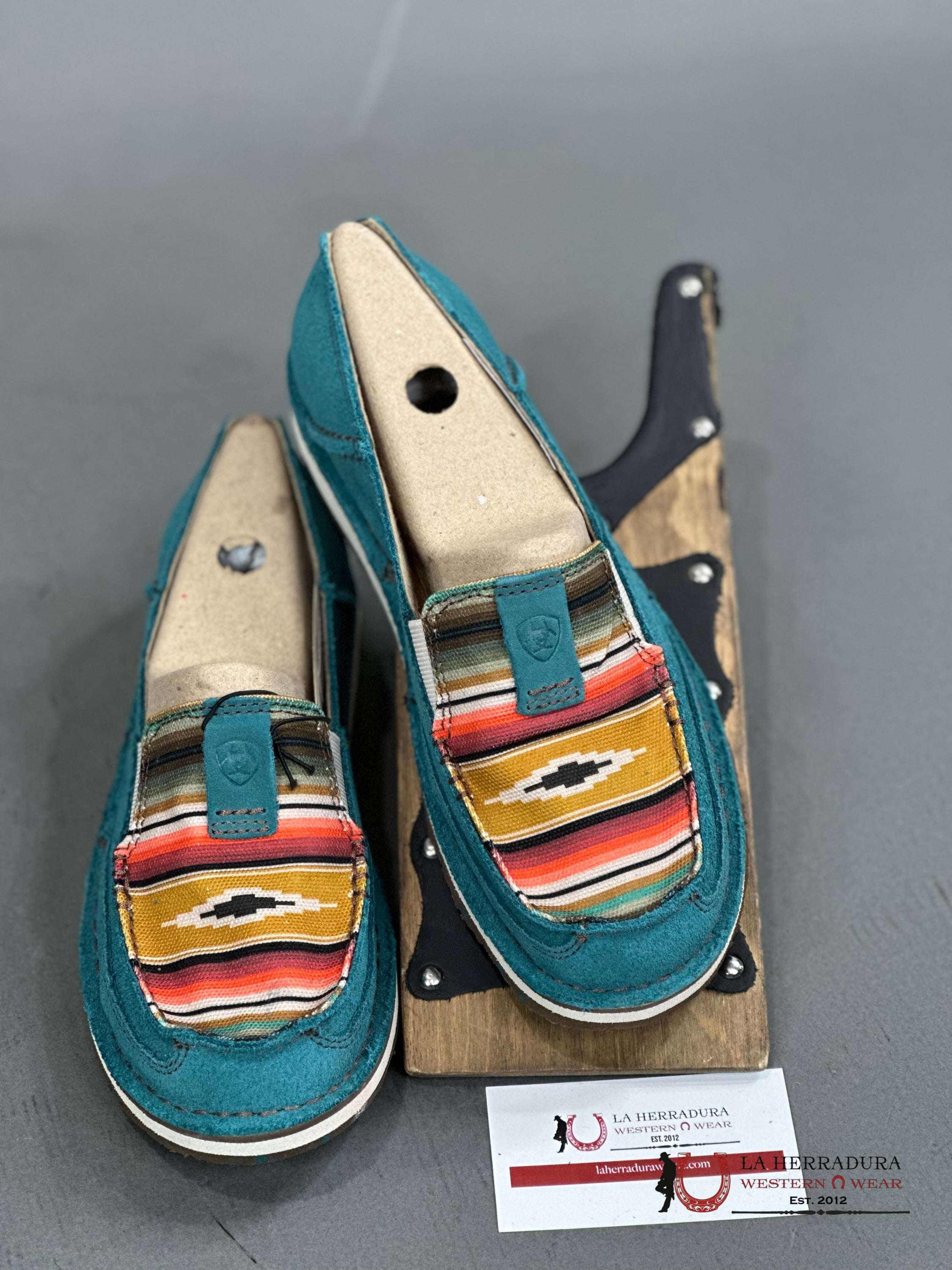 Ariat Womens Slip On Cruiser Teal Suede Zapatos Mujeres
