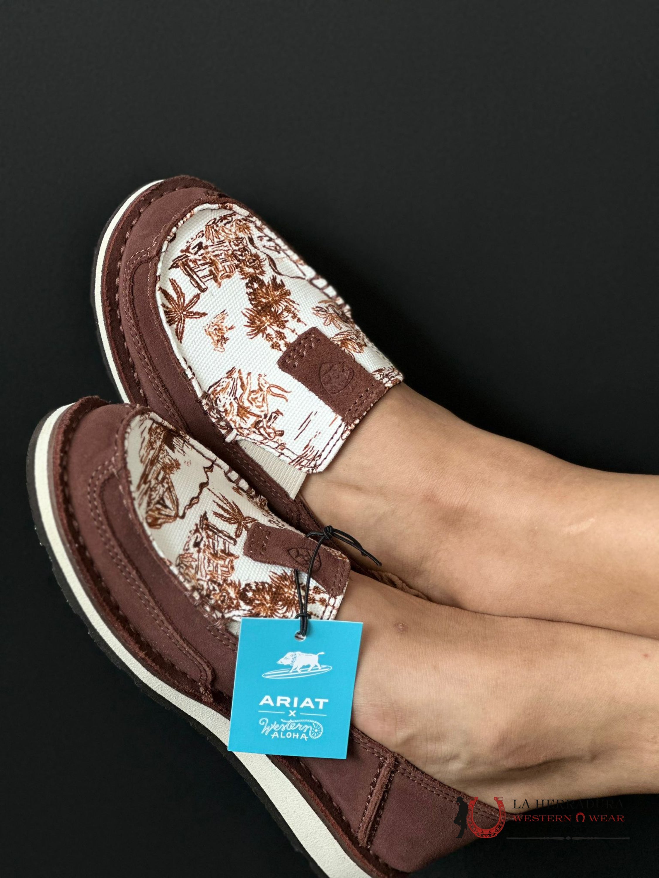 Ariat Womens Slip On Cruiser Western Aloha Zapatos Mujeres