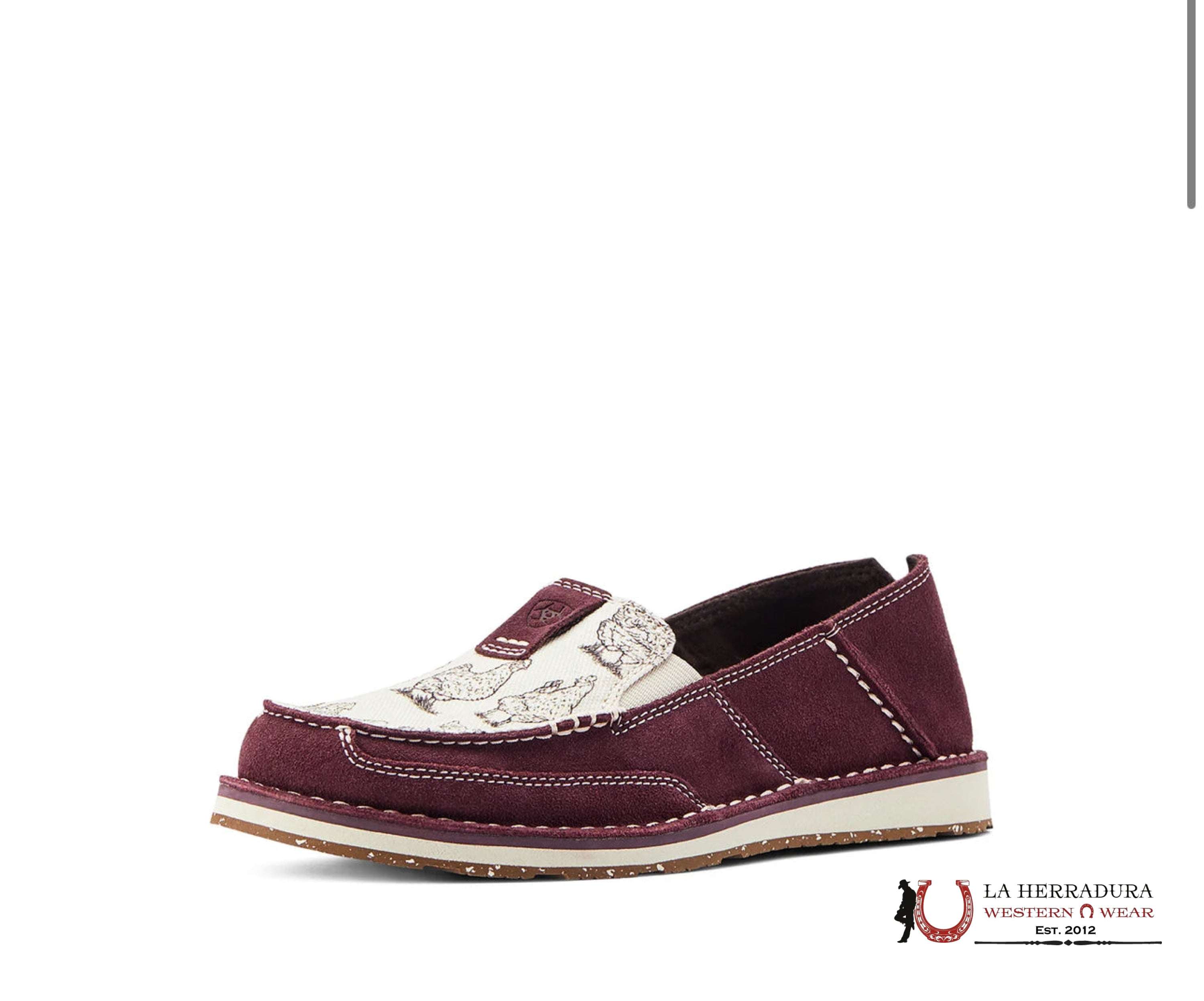 ARIAT WOMENS SLIP ON CRUISER WINE / HENHOUSE - 4533 ZAPATOS MUJERES