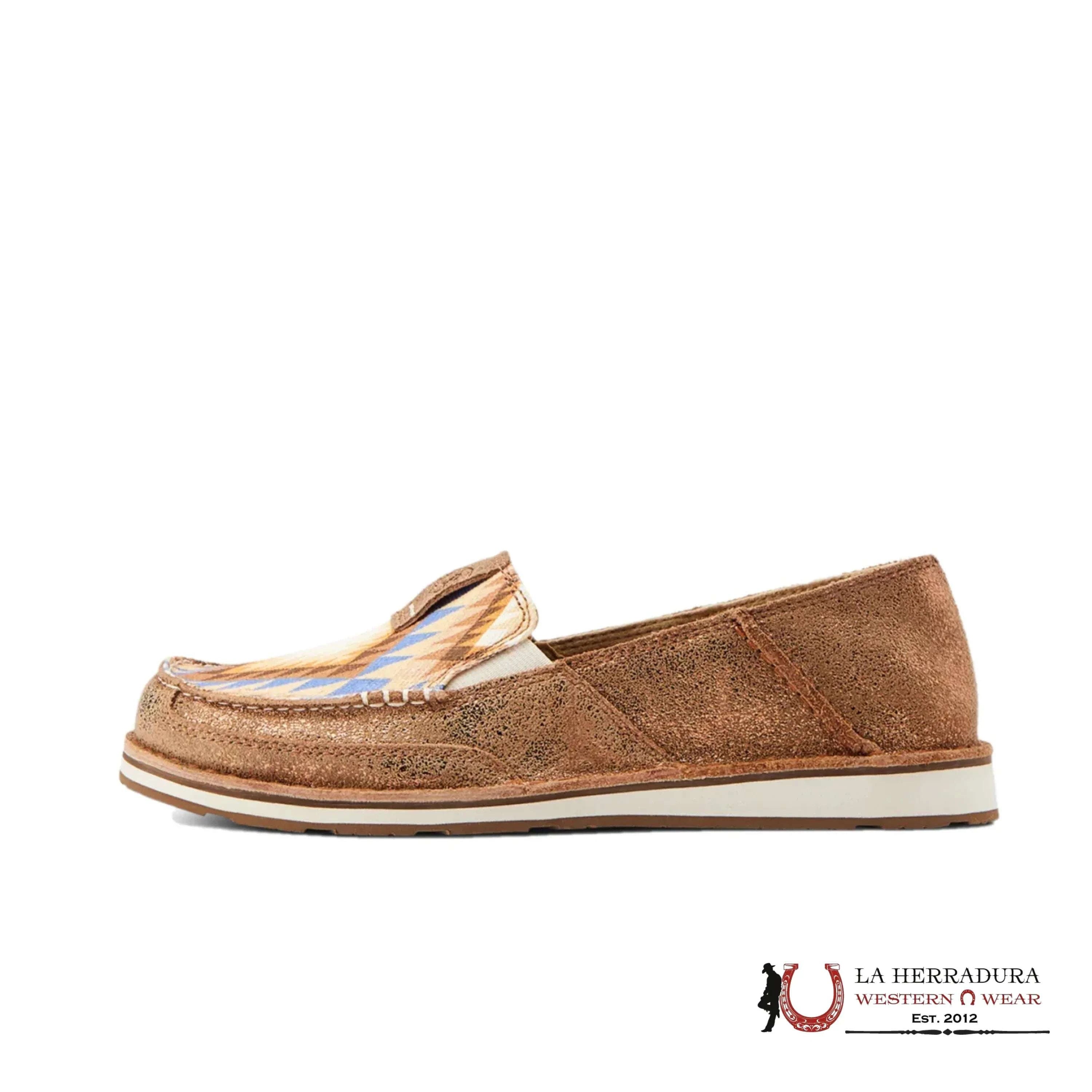 Ariat Womens Slip On Crusier Metallic Bronze/ Aztec Blanket - 4528 Zapatos Mujeres